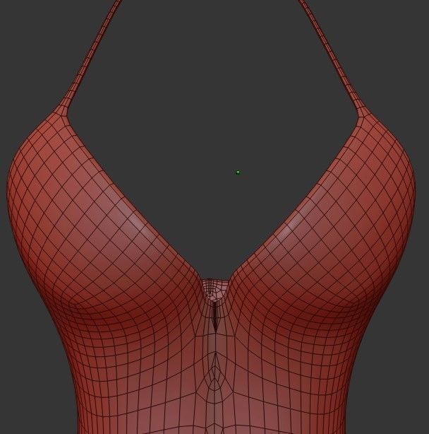 Swimsuit Low-poly 3D model_5