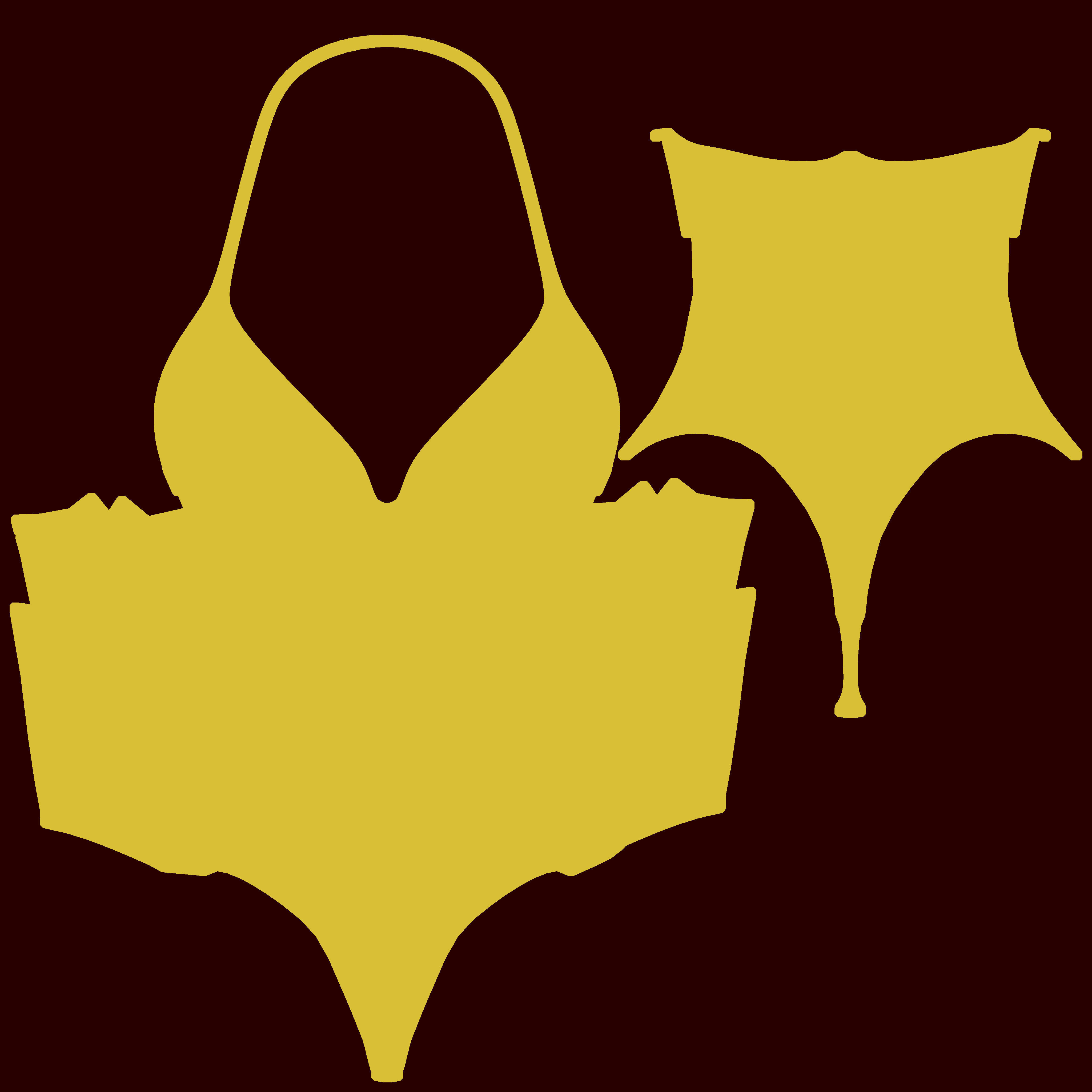 Swimsuit Low-poly 3D model_8