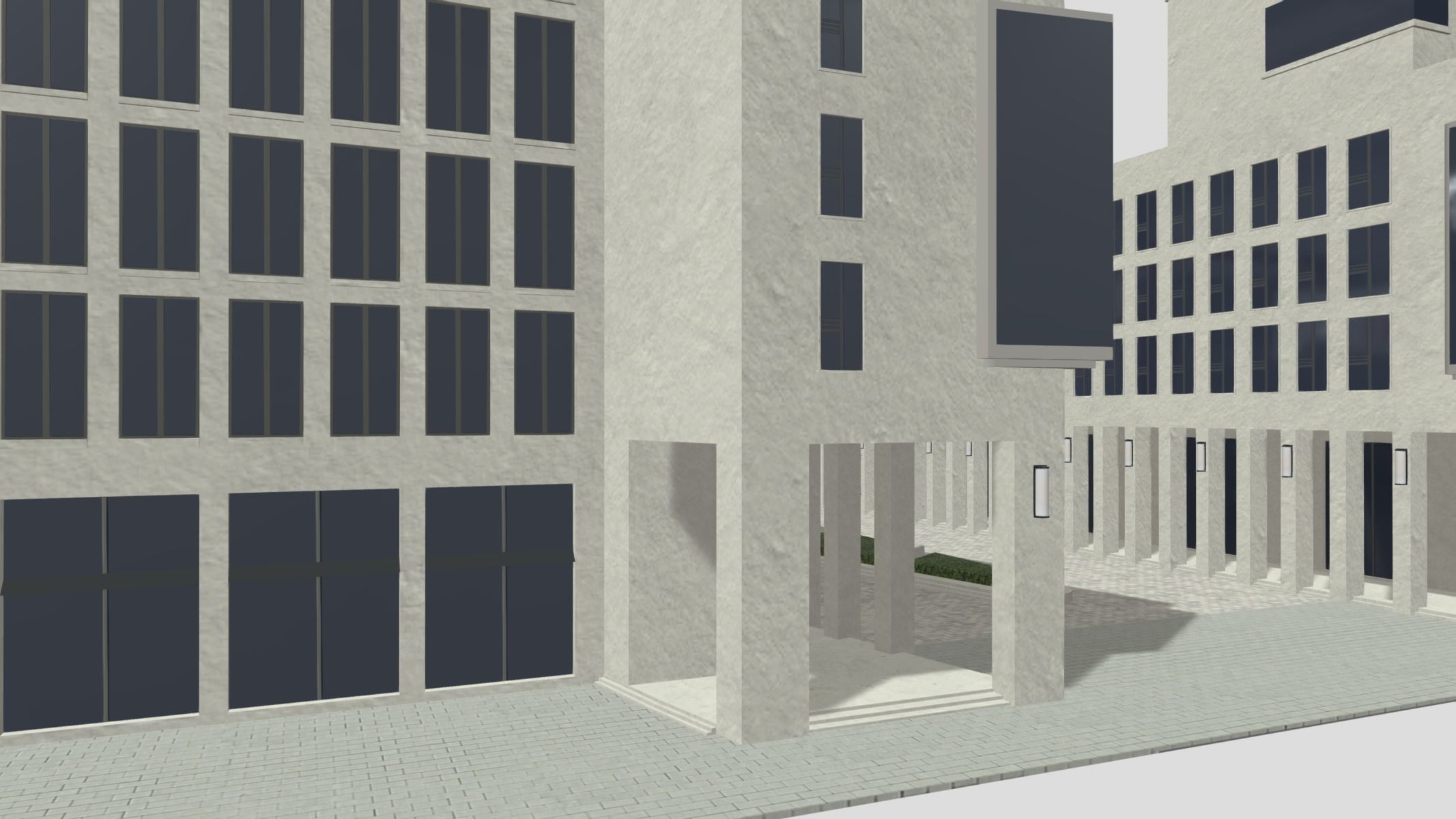 Tower 185 Skyscraper Low Poly PBR Realistic 8K Textures Low-poly 3D model_5