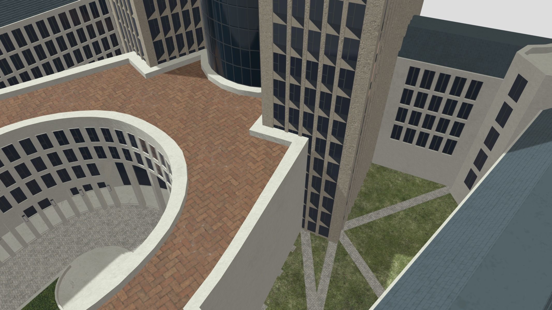 Tower 185 Skyscraper Low Poly PBR Realistic 8K Textures Low-poly 3D model_8