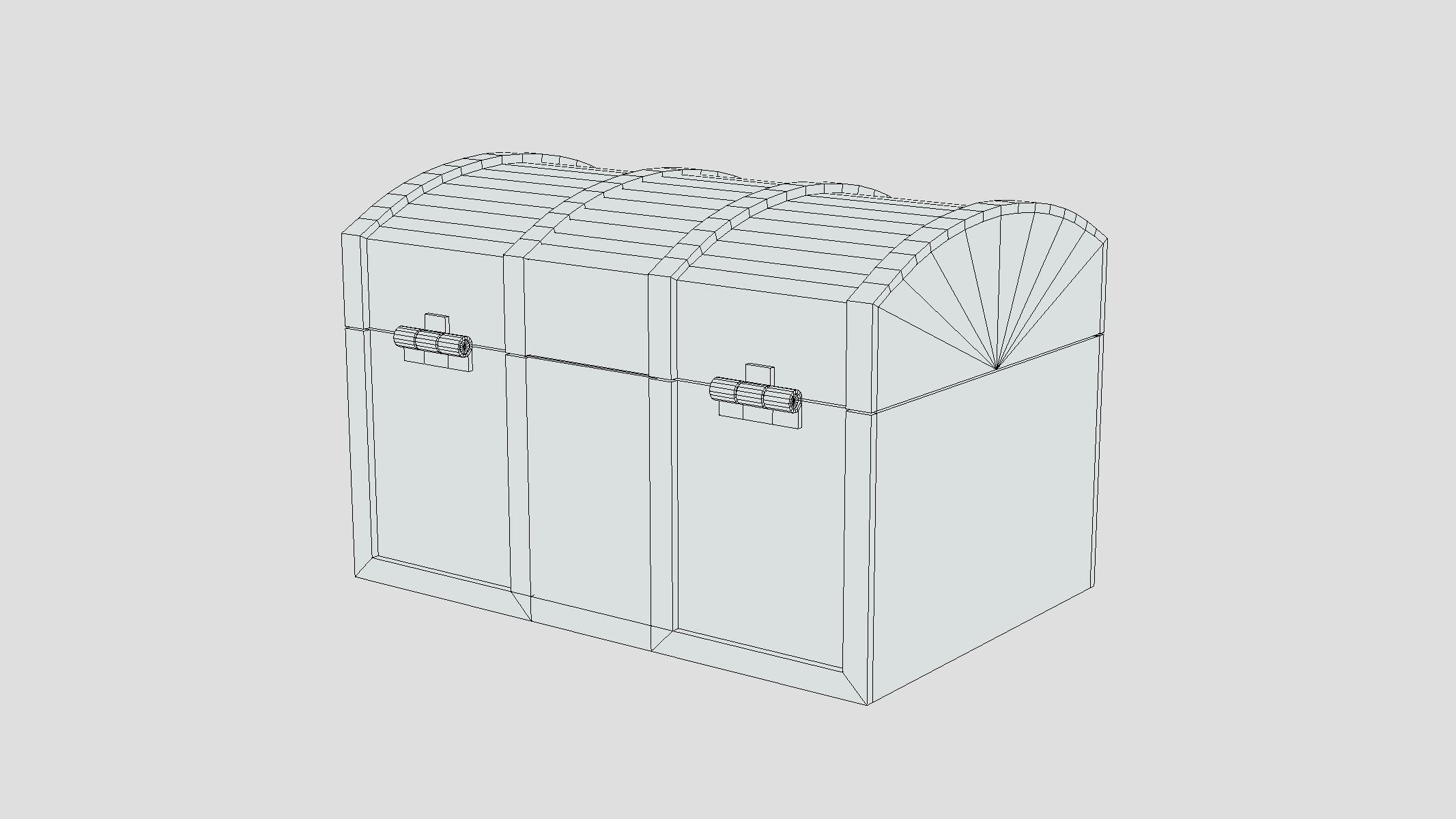 Treasure Chest Box 01 Low Poly PBR Realistic Low-poly 3D model_4