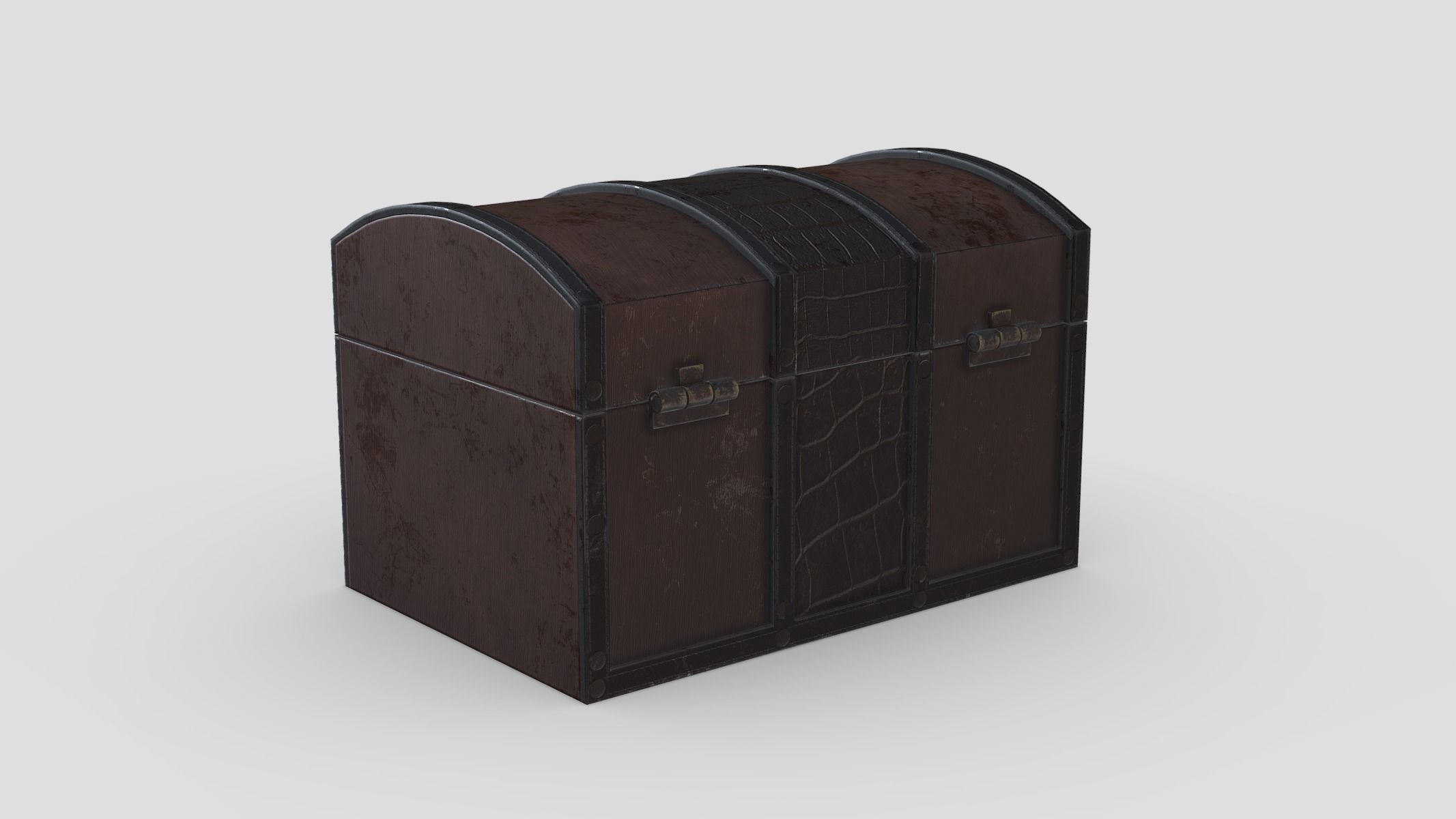 Treasure Chest Box 01 Low Poly PBR Realistic Low-poly 3D model_5