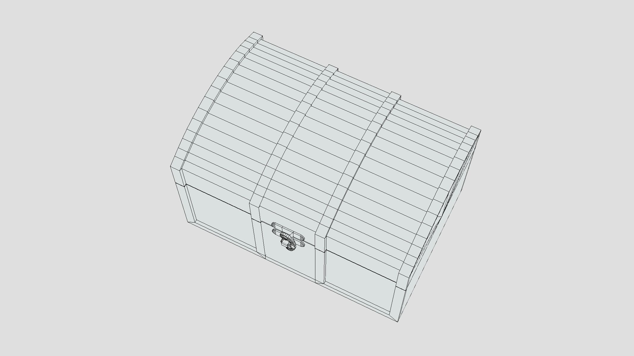 Treasure Chest Box 01 Low Poly PBR Realistic Low-poly 3D model_7