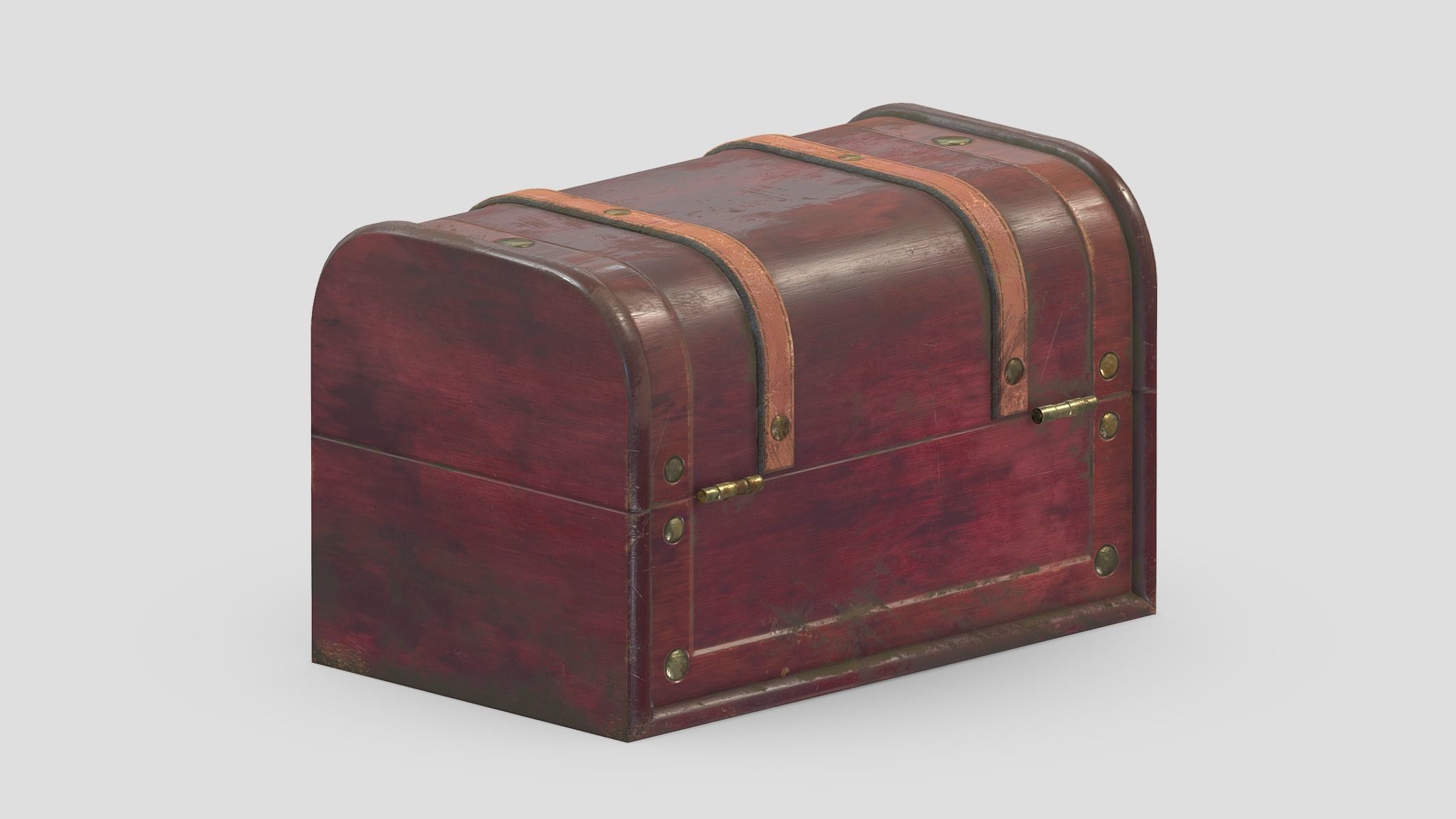 Treasure Chest Box 02 Low Poly PBR Realistic Low-poly 3D model_4