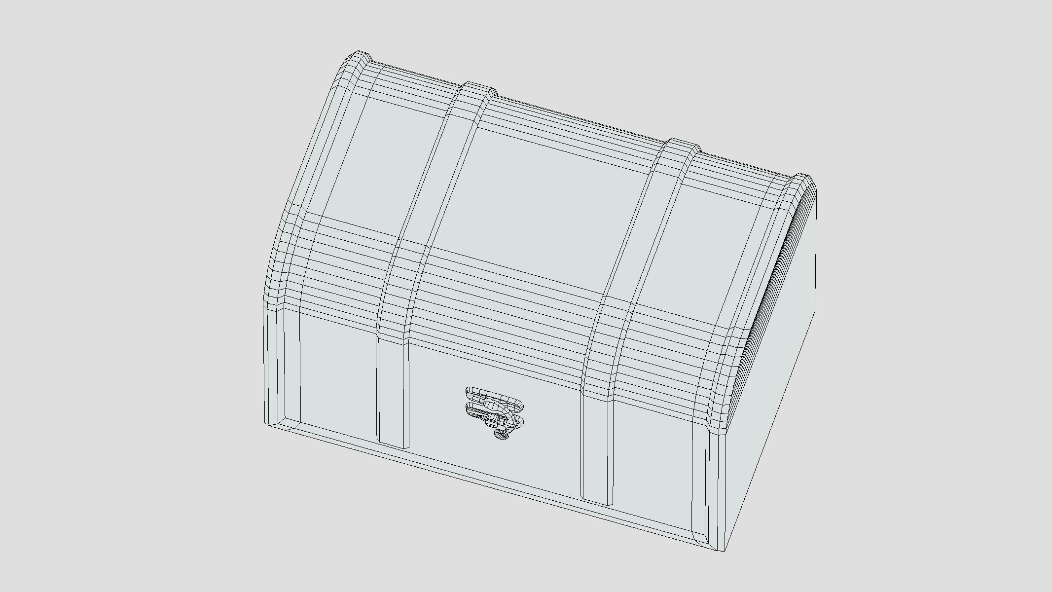 Treasure Chest Box 02 Low Poly PBR Realistic Low-poly 3D model_6