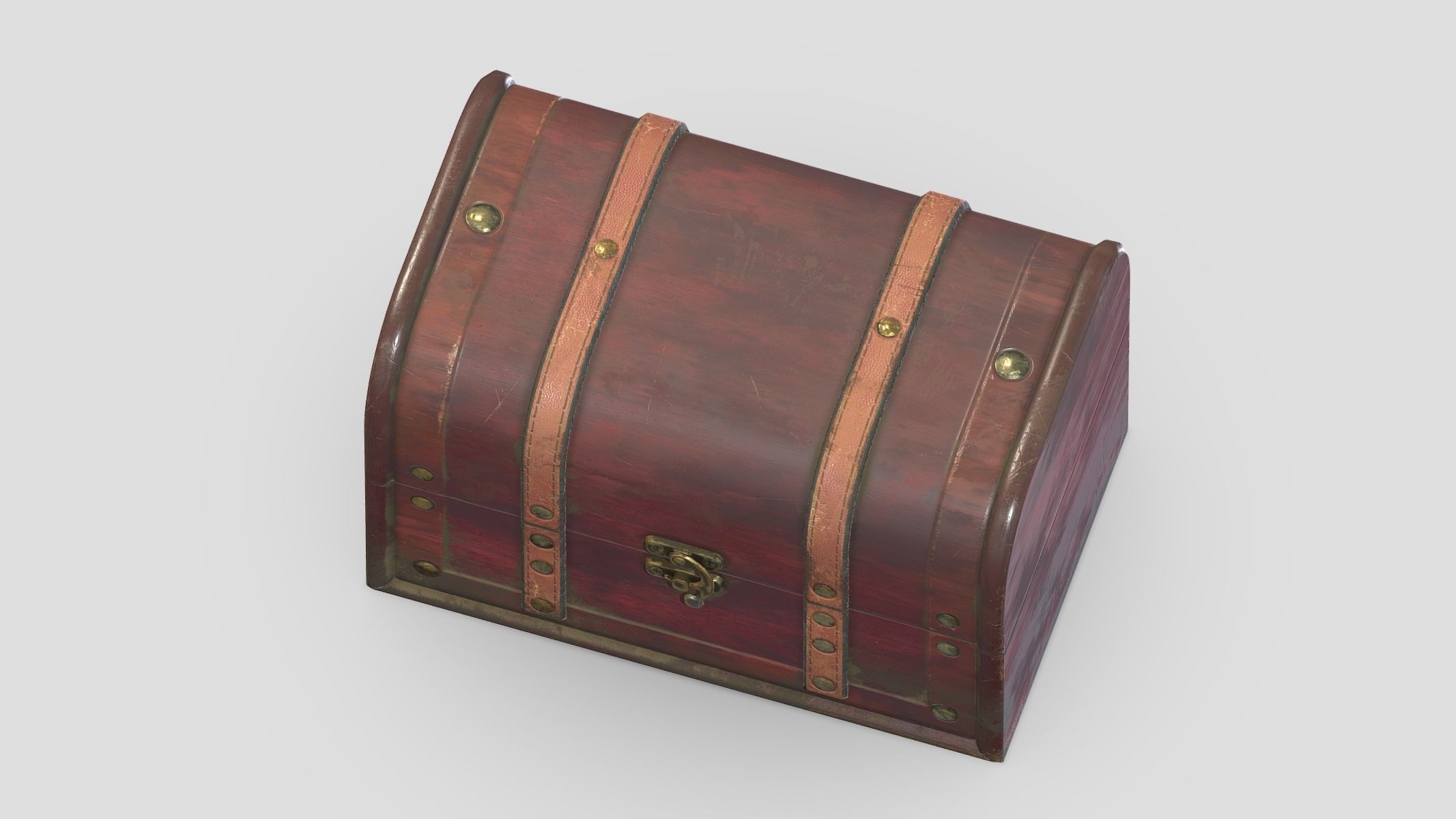 Treasure Chest Box 02 Low Poly PBR Realistic Low-poly 3D model_5