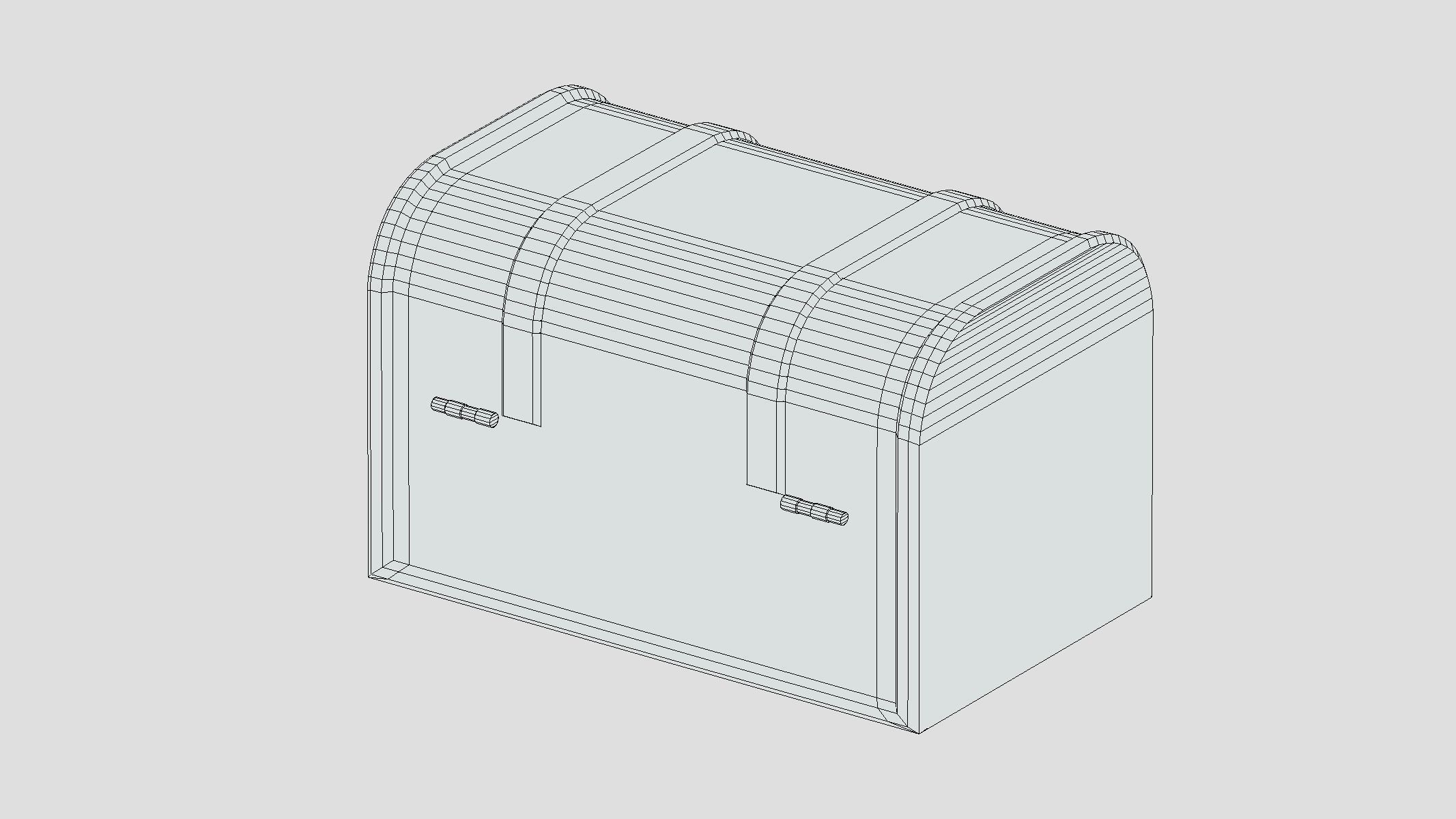 Treasure Chest Box 02 Low Poly PBR Realistic Low-poly 3D model_9