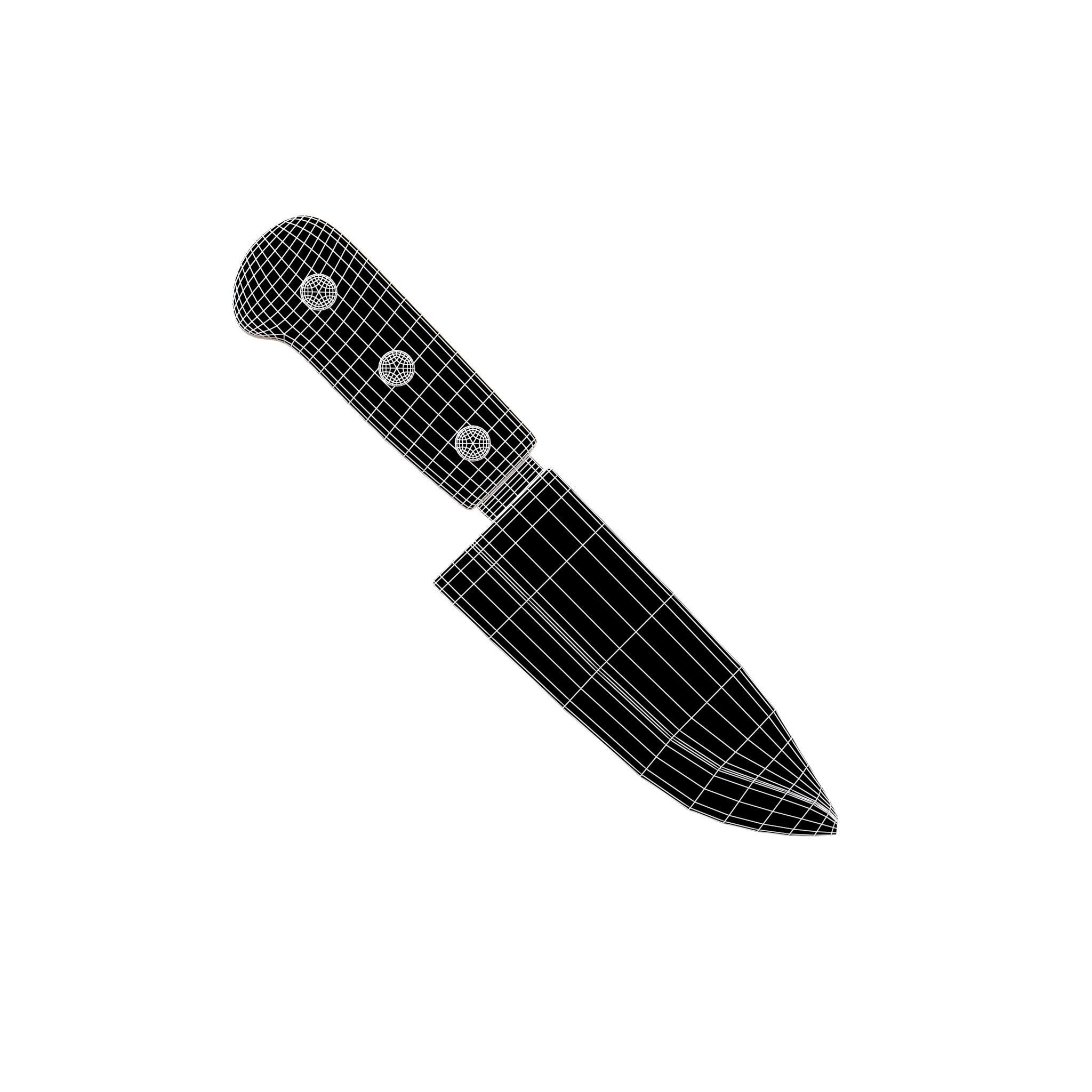 Kitchen Knife Emoji v1 004 Low-poly 3D model_4