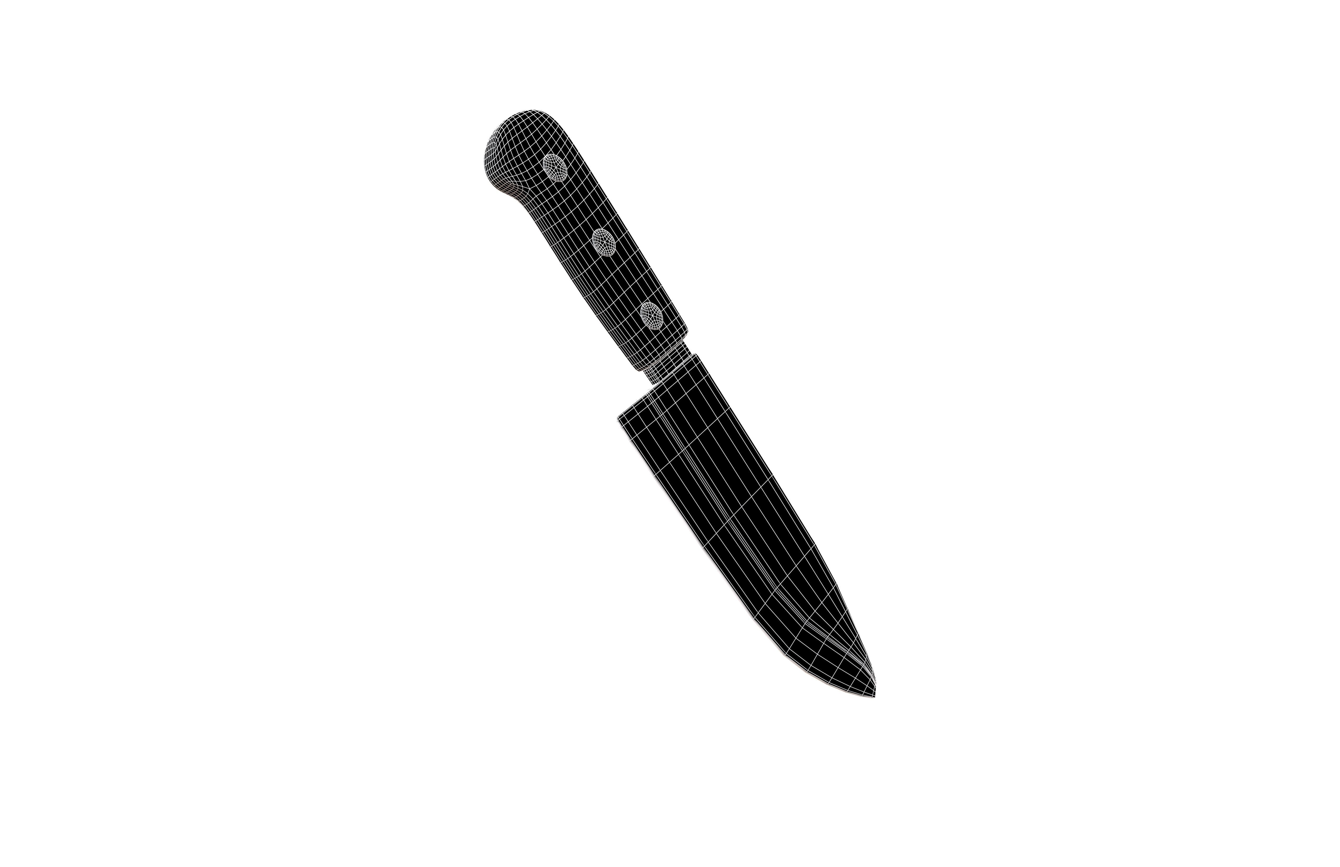 Kitchen Knife Emoji v1 004 Low-poly 3D model_7