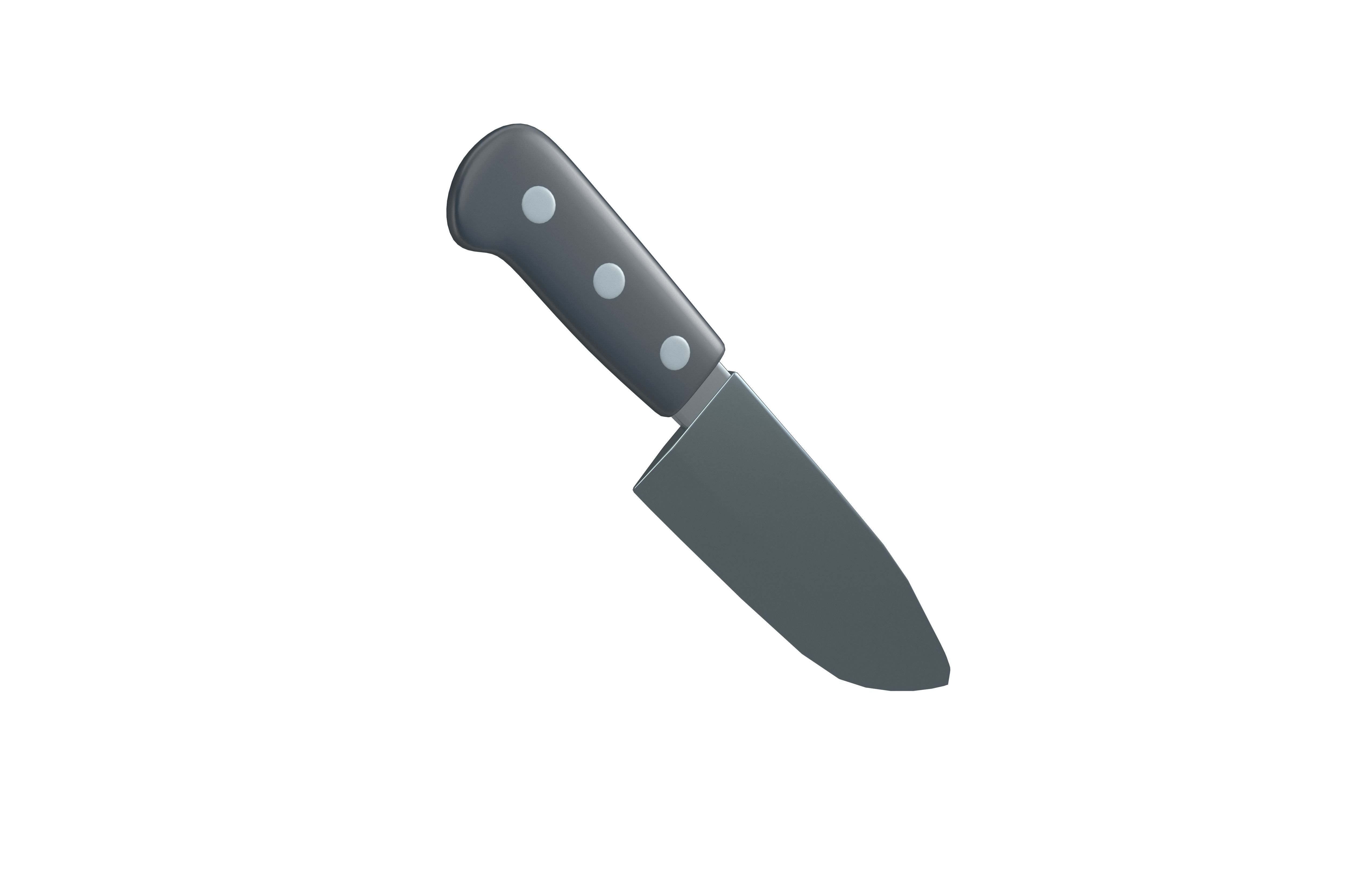 Kitchen Knife Emoji v1 004 Low-poly 3D model_1