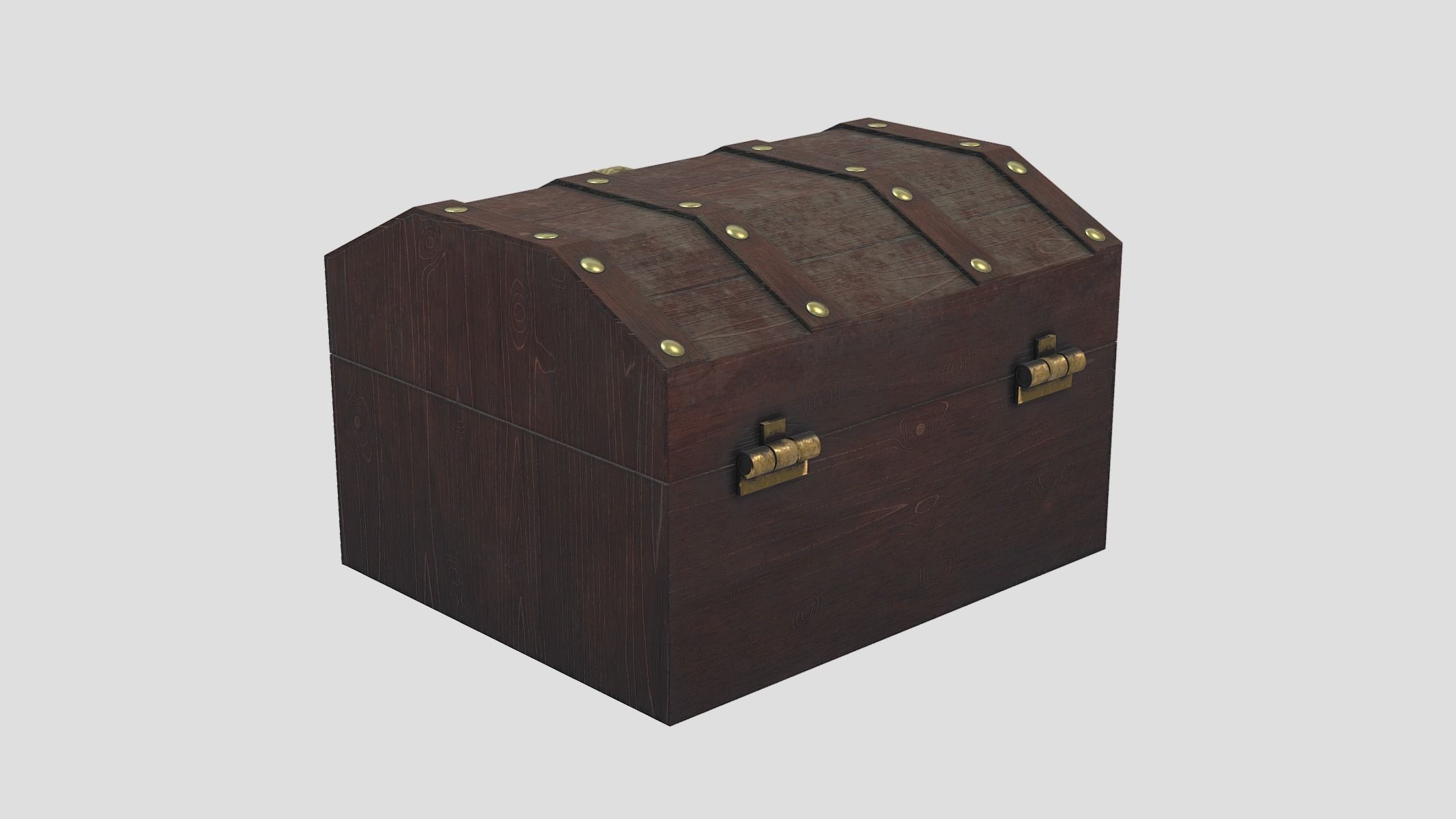 Treasure Chest Box 03 Low Poly PBR Realistic Low-poly 3D model_5