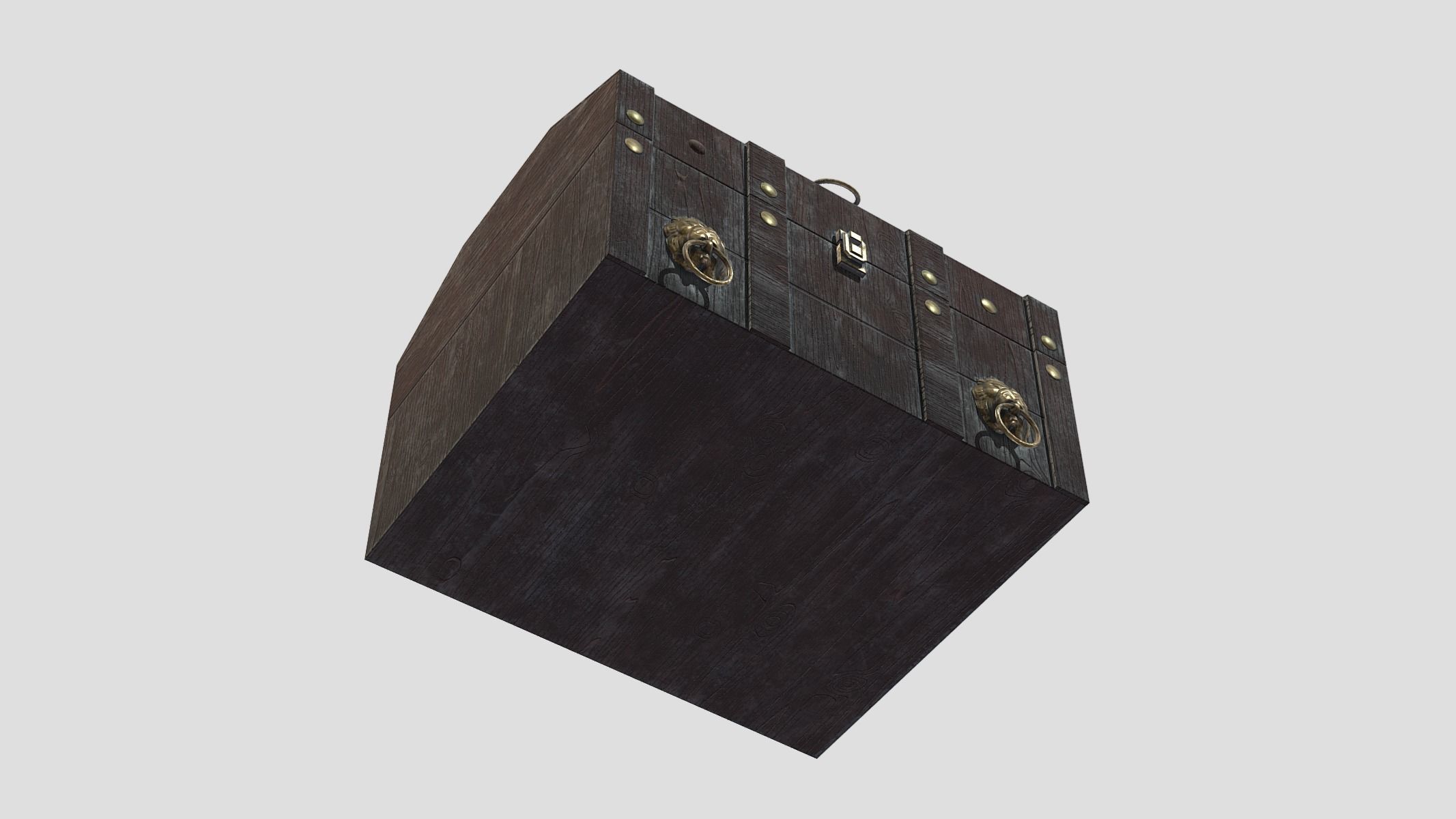 Treasure Chest Box 03 Low Poly PBR Realistic Low-poly 3D model_8