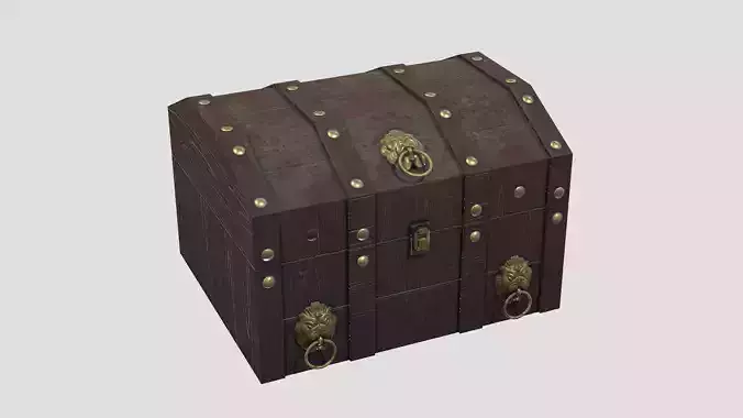 Treasure Chest Box 03 Low Poly PBR Realistic