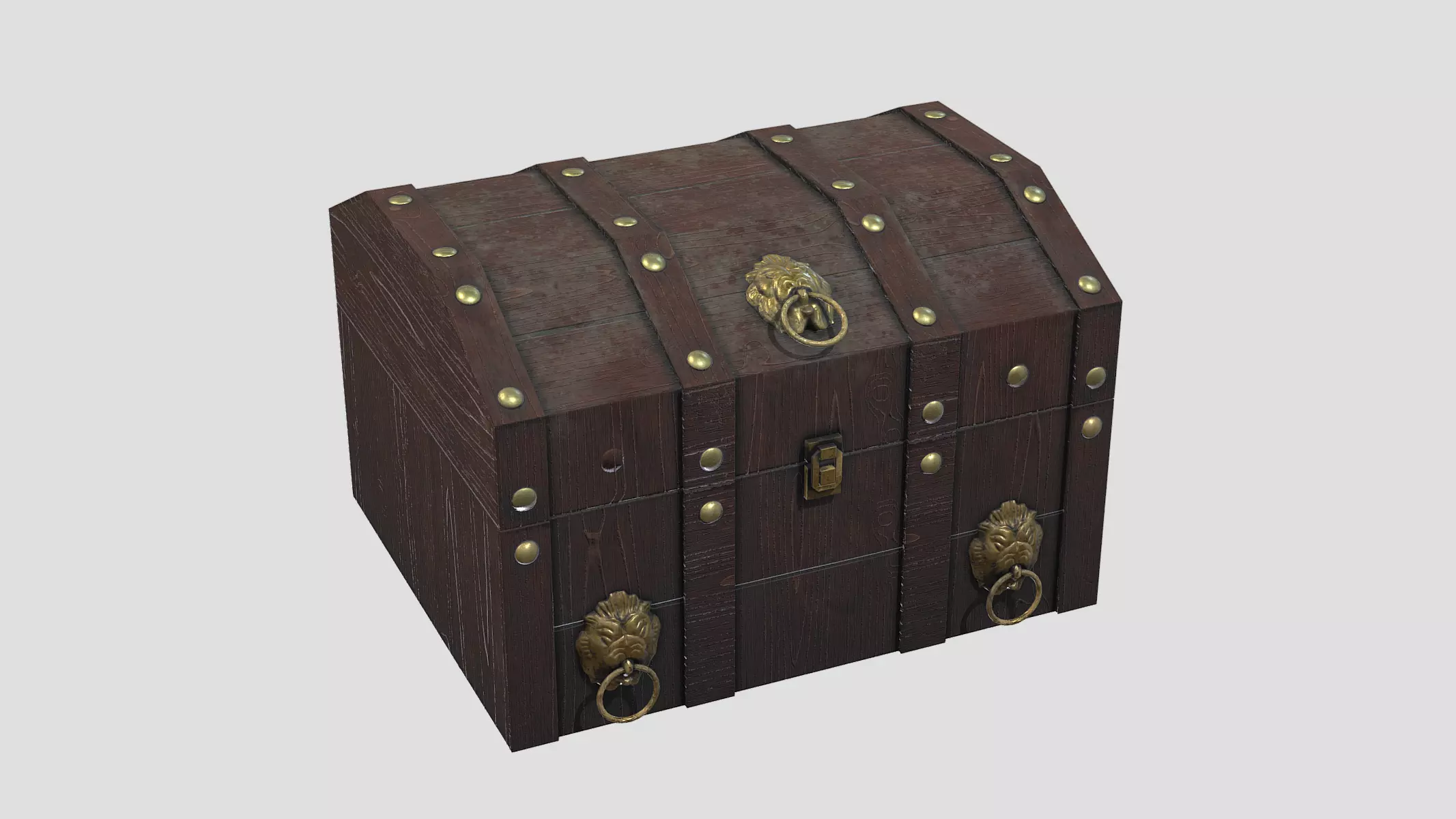 Treasure Chest Box 03 Low Poly PBR Realistic Low-poly 3D model_0