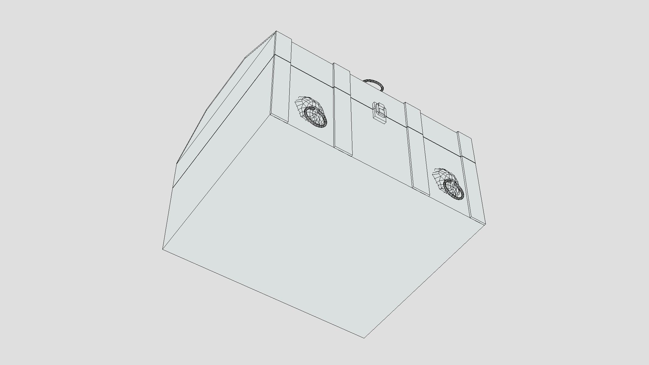 Treasure Chest Box 03 Low Poly PBR Realistic Low-poly 3D model_9