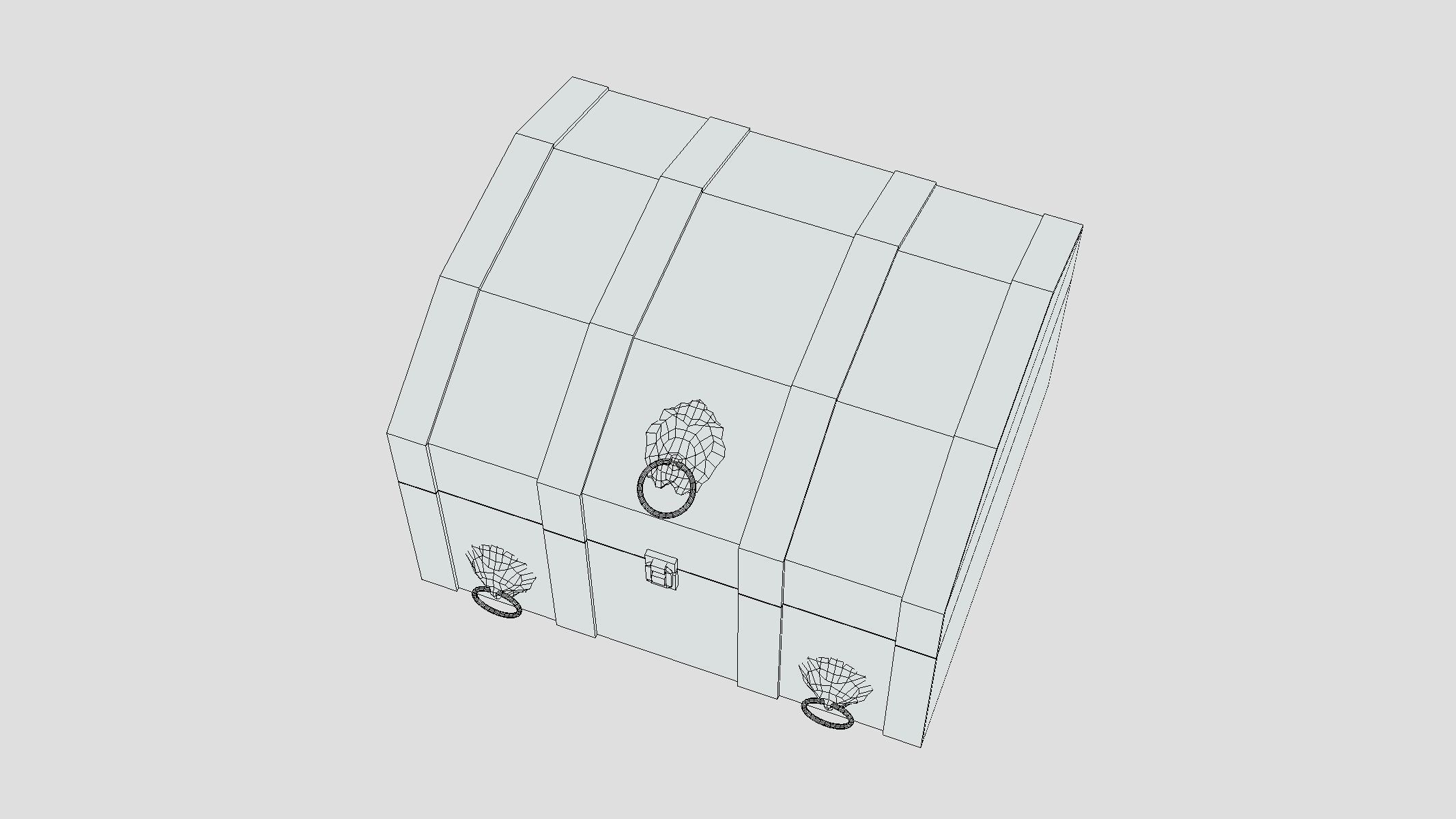 Treasure Chest Box 03 Low Poly PBR Realistic Low-poly 3D model_7