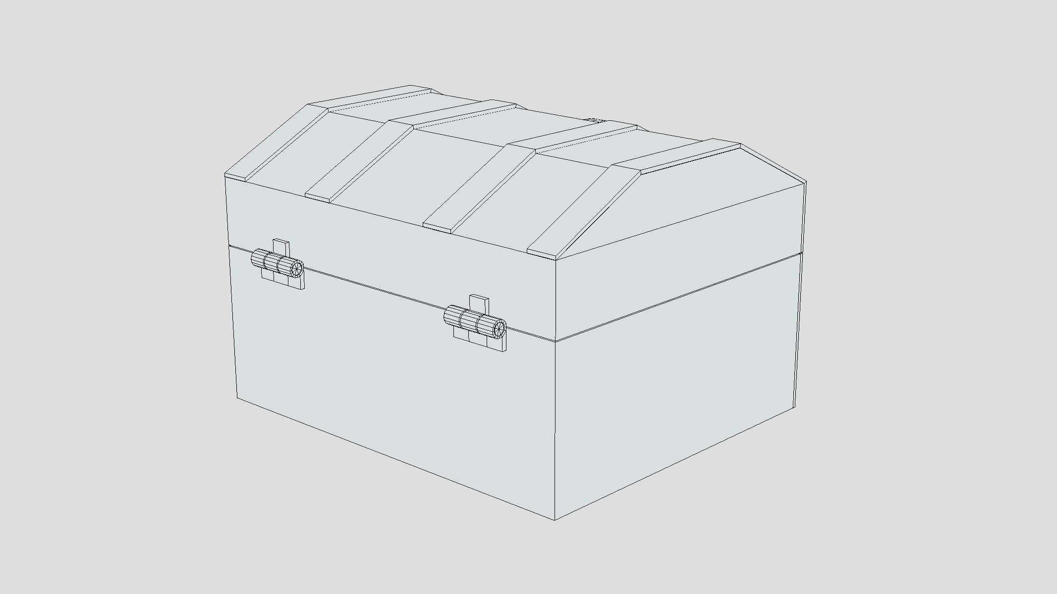 Treasure Chest Box 03 Low Poly PBR Realistic Low-poly 3D model_4