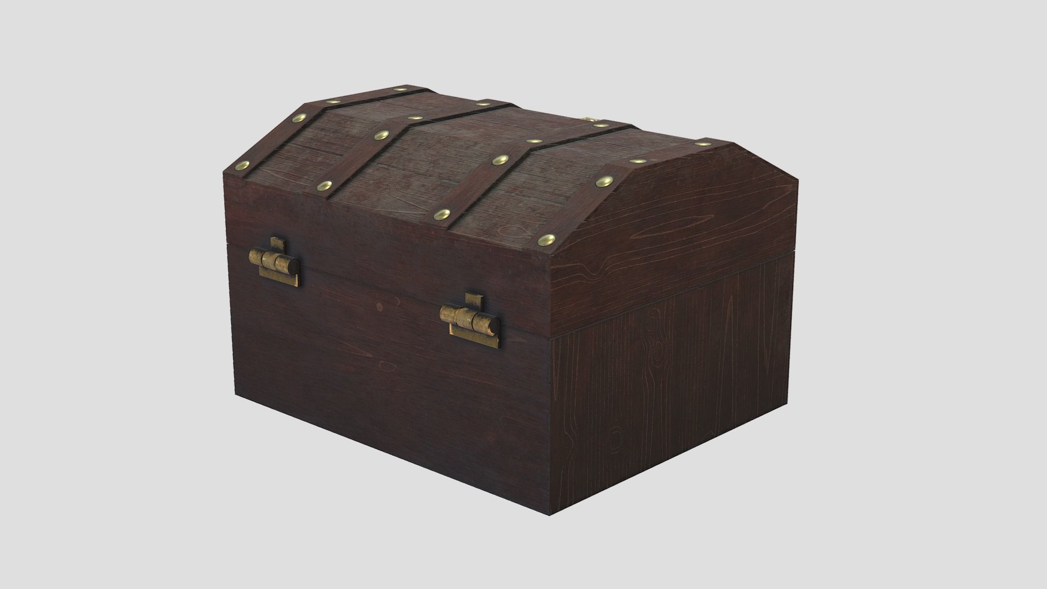 Treasure Chest Box 03 Low Poly PBR Realistic Low-poly 3D model_3