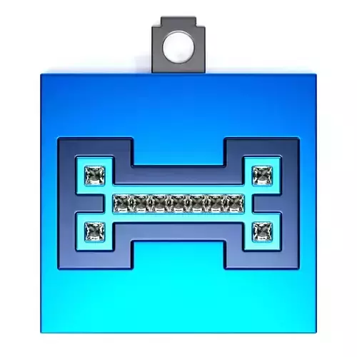 H Bone Pendant with Stones