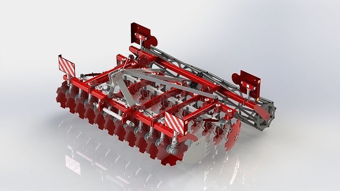 WG 0016 - Disc harrow 3m 3D model