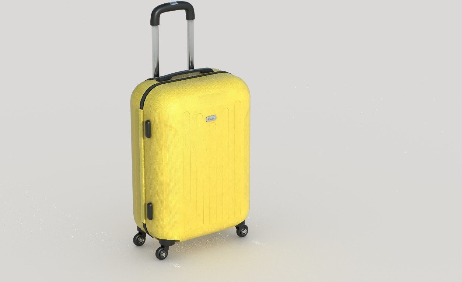 Suitcare suitcase on wheels Low-poly 3D model_8