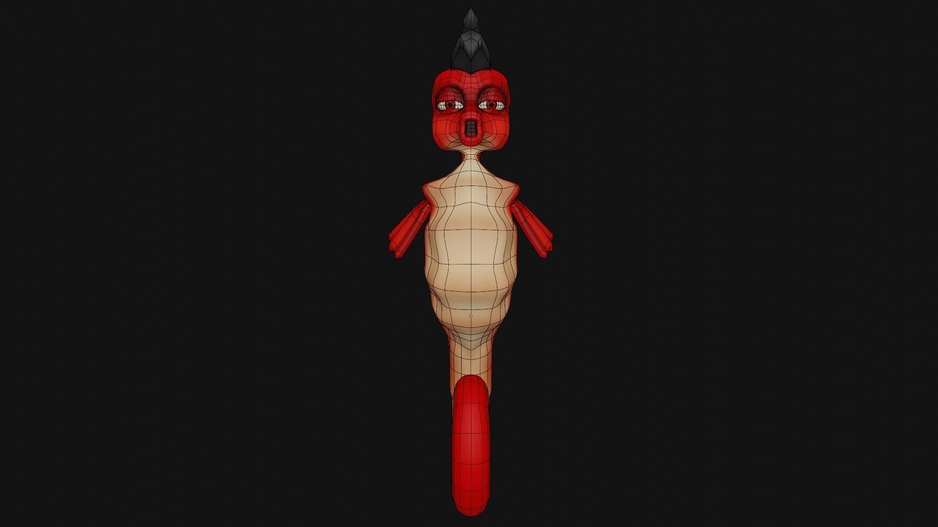 SeaHorse Low-poly 3D model_15