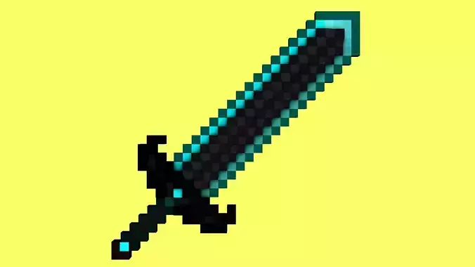 Minecraft Dark Diamond Sword FREE 3D Model Free 3D model
