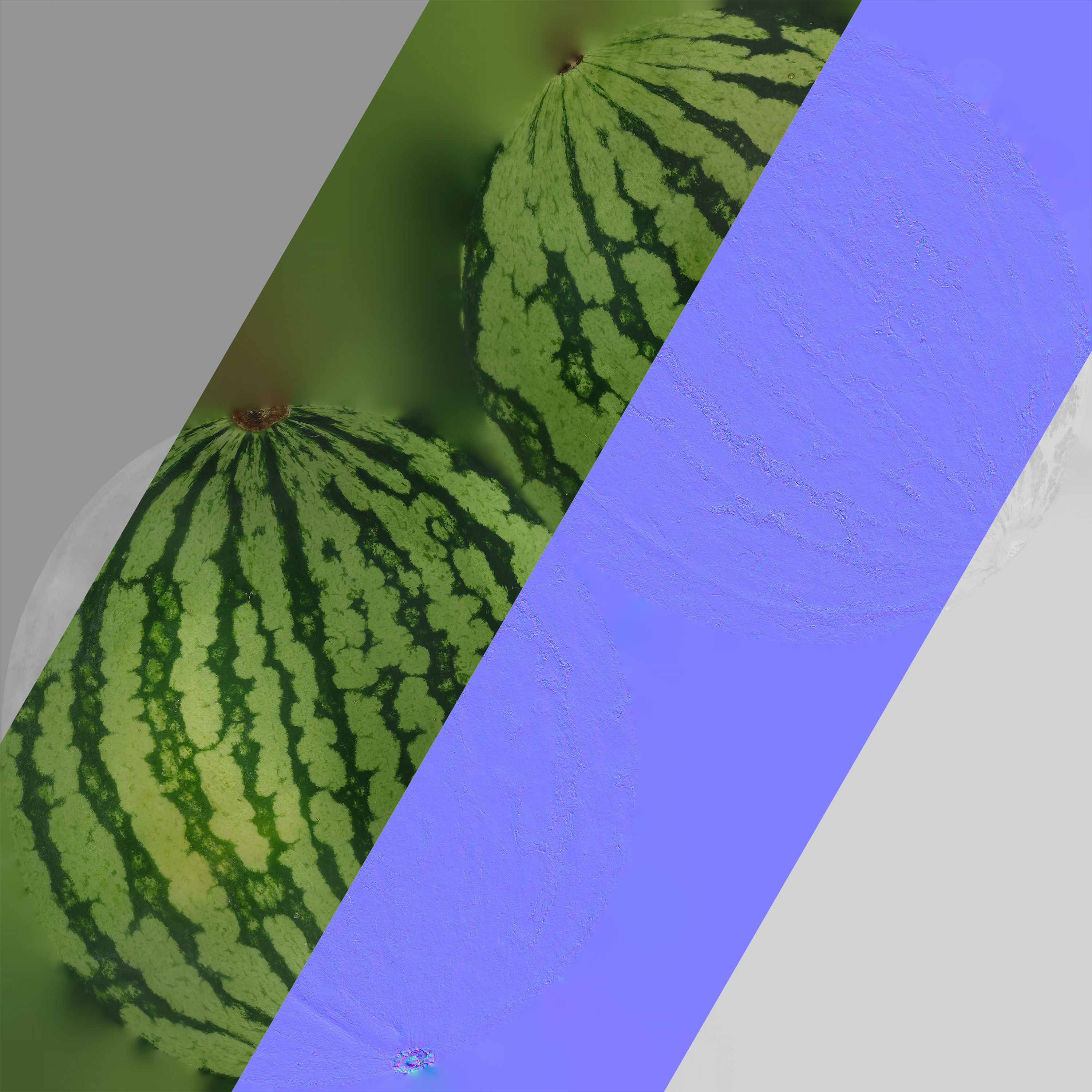 Fresh Watermelon 3D Model 3D model_22