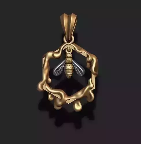 bee honey pendant