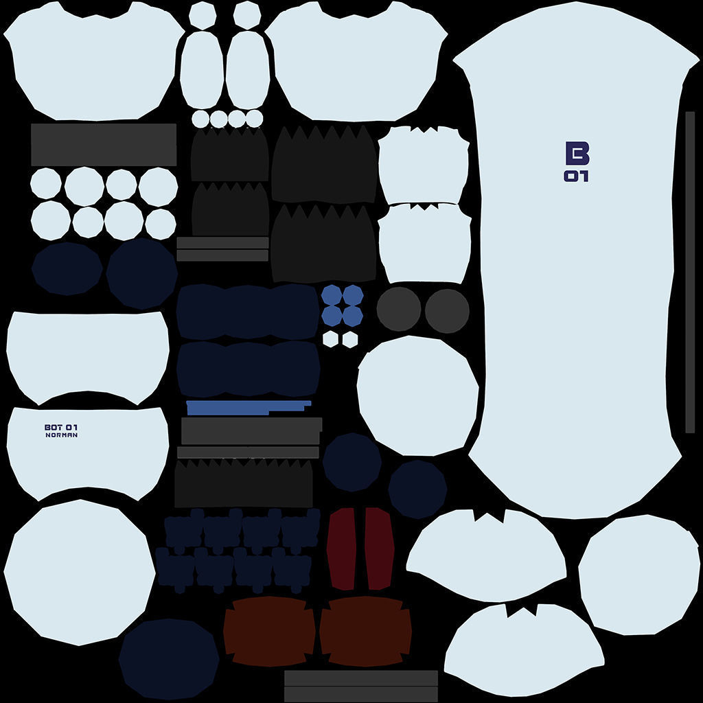 Norman the robot character Low-poly 3D model_13