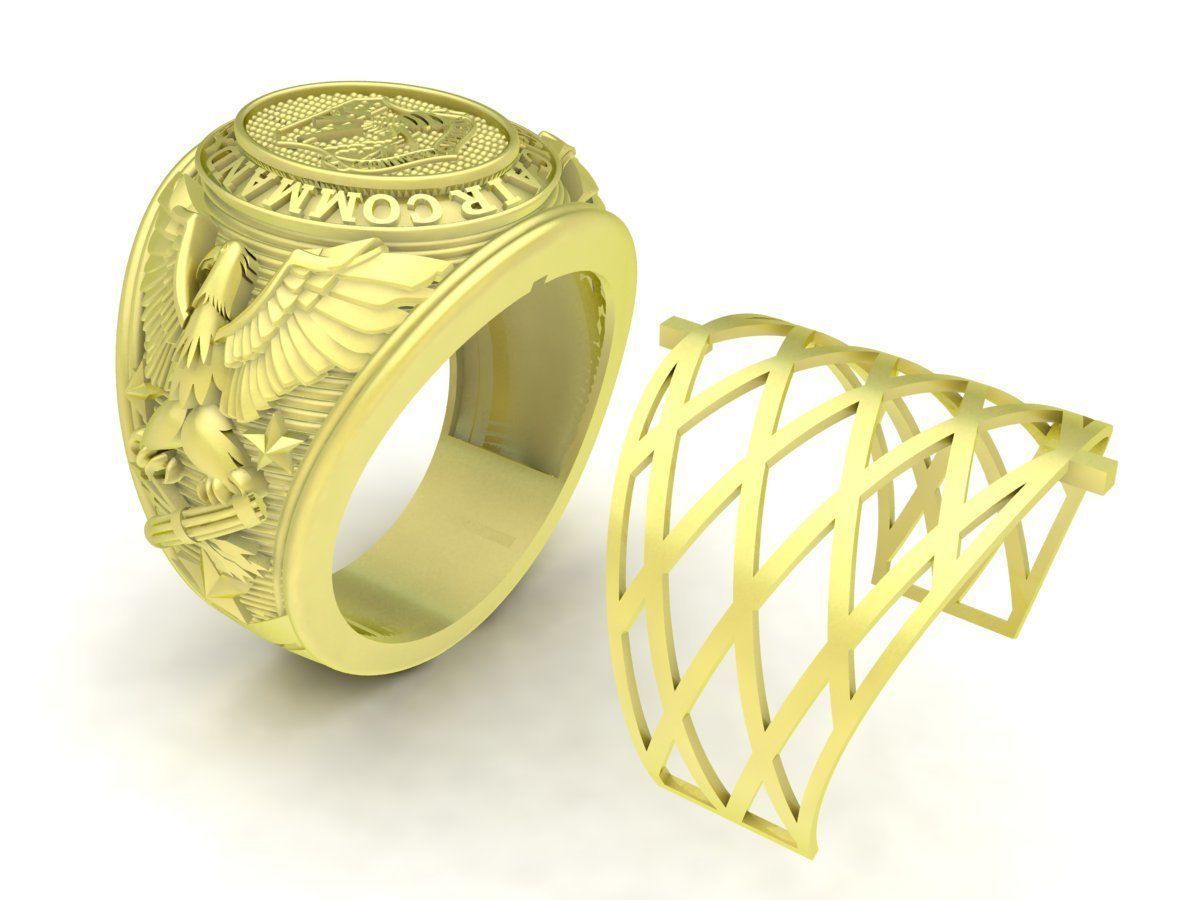 Strategic Air Command SAC Army US Eagle Ring 3960 3D print model_4