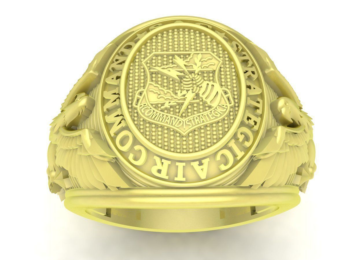 Strategic Air Command SAC Army US Eagle Ring 3960 3D print model_3