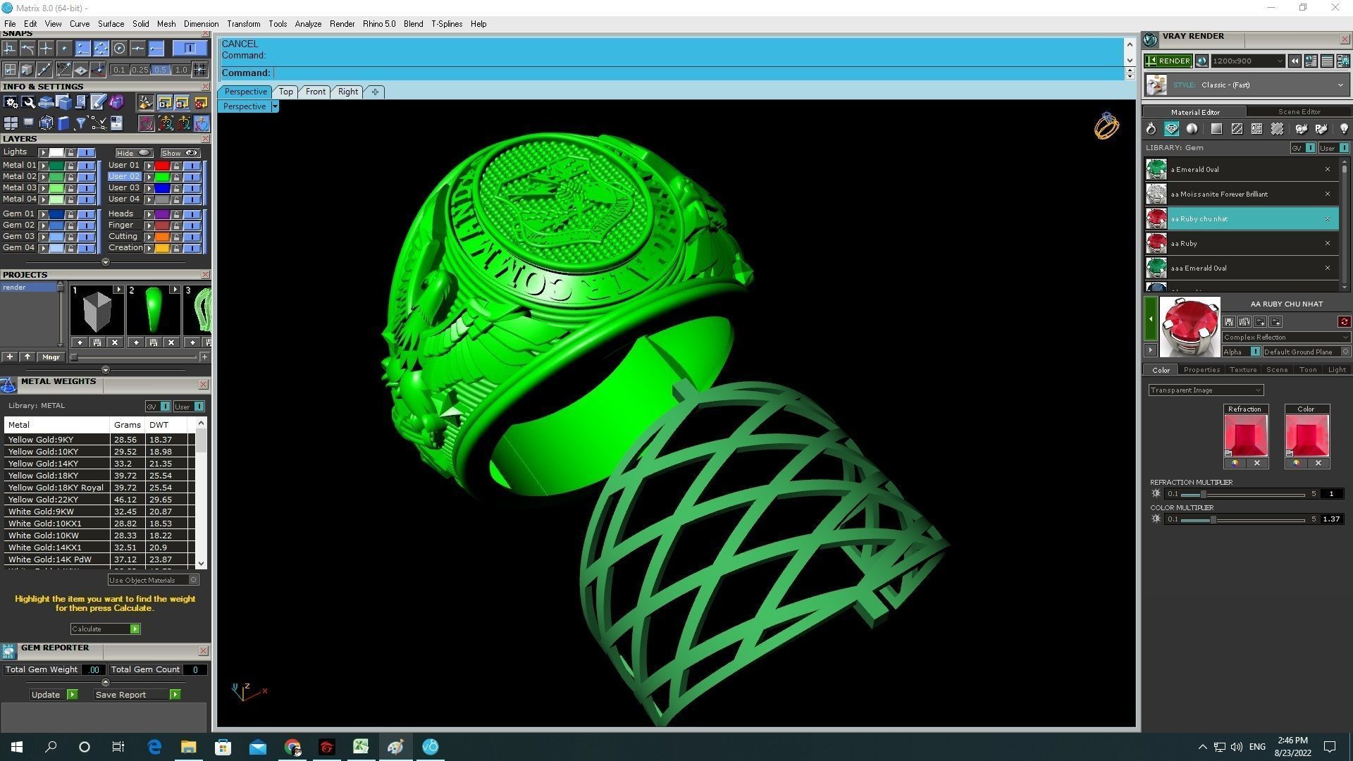 Strategic Air Command SAC Army US Eagle Ring 3960 3D print model_8