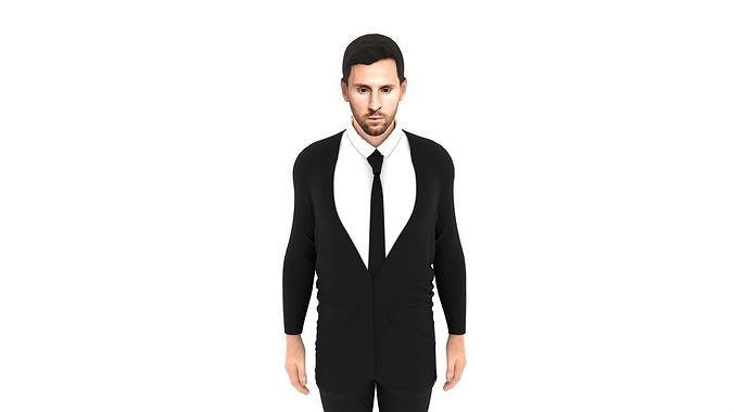Lionel Messi Low-poly 3D model