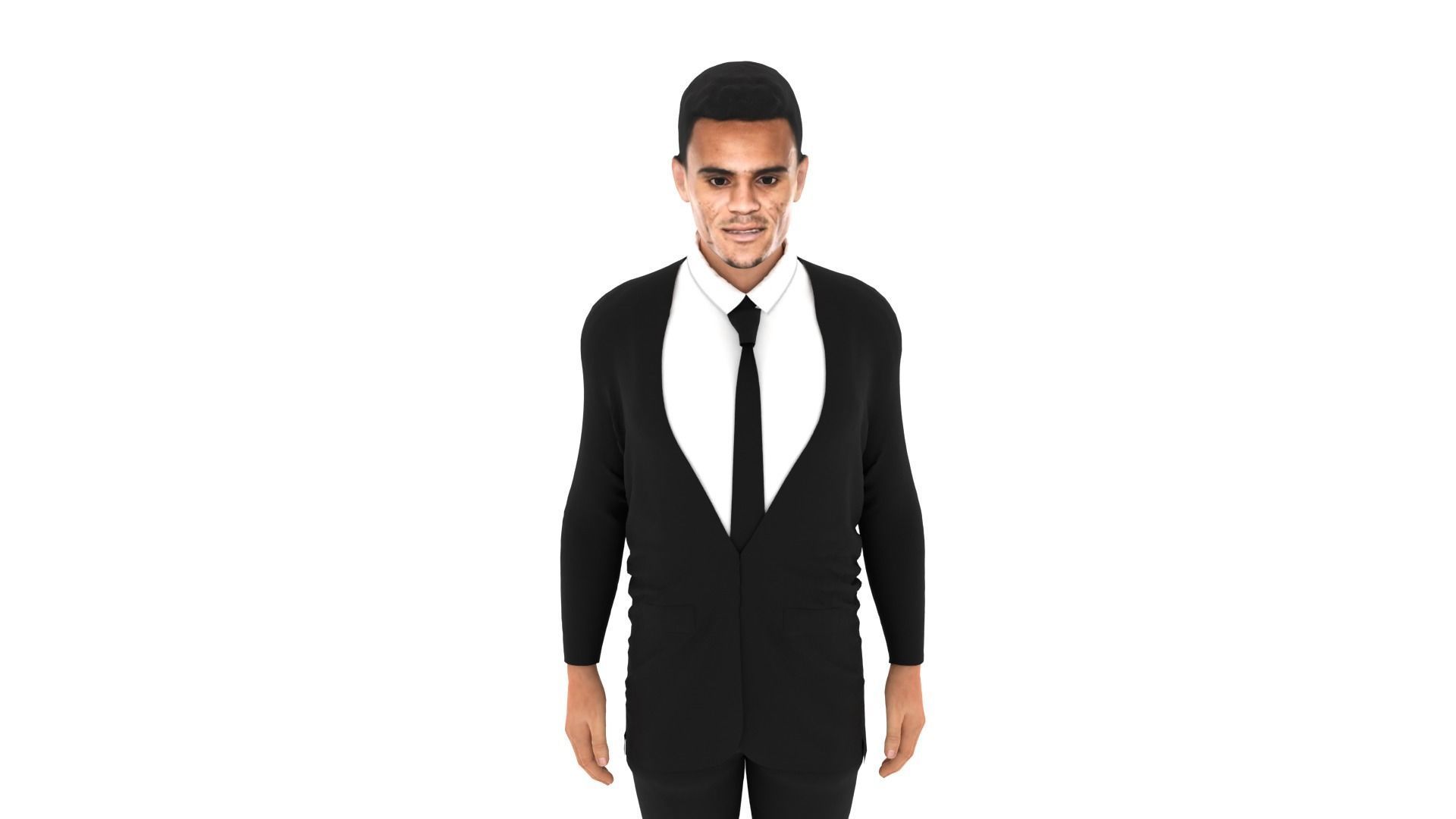 Luis Diaz Low-poly 3D model_1