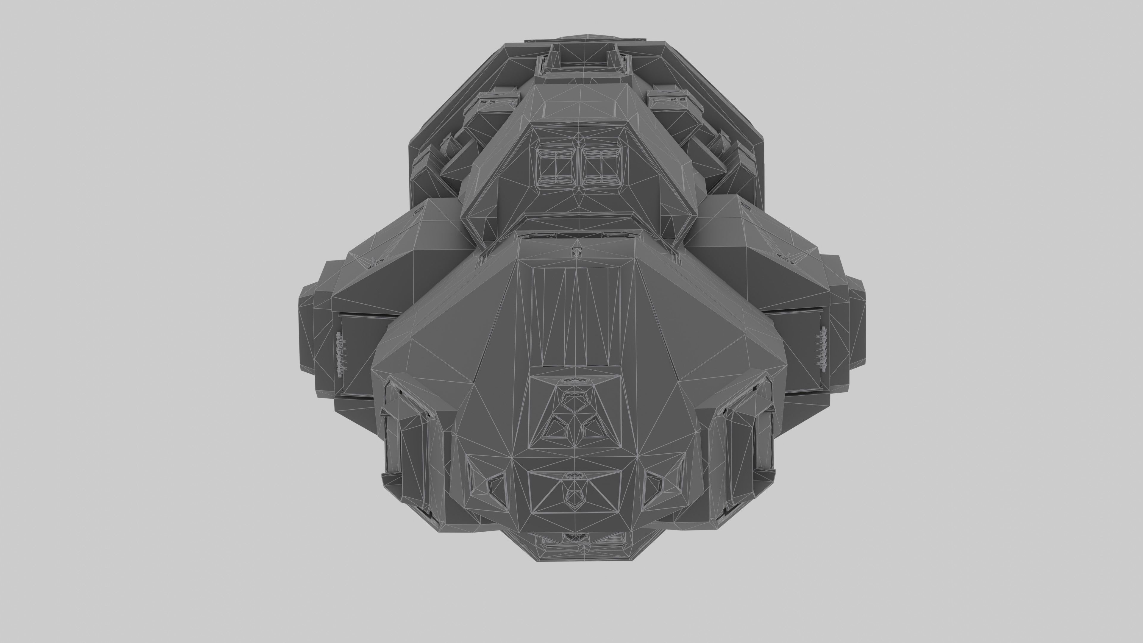 The Raven Spaceship Low-poly 3D model_16