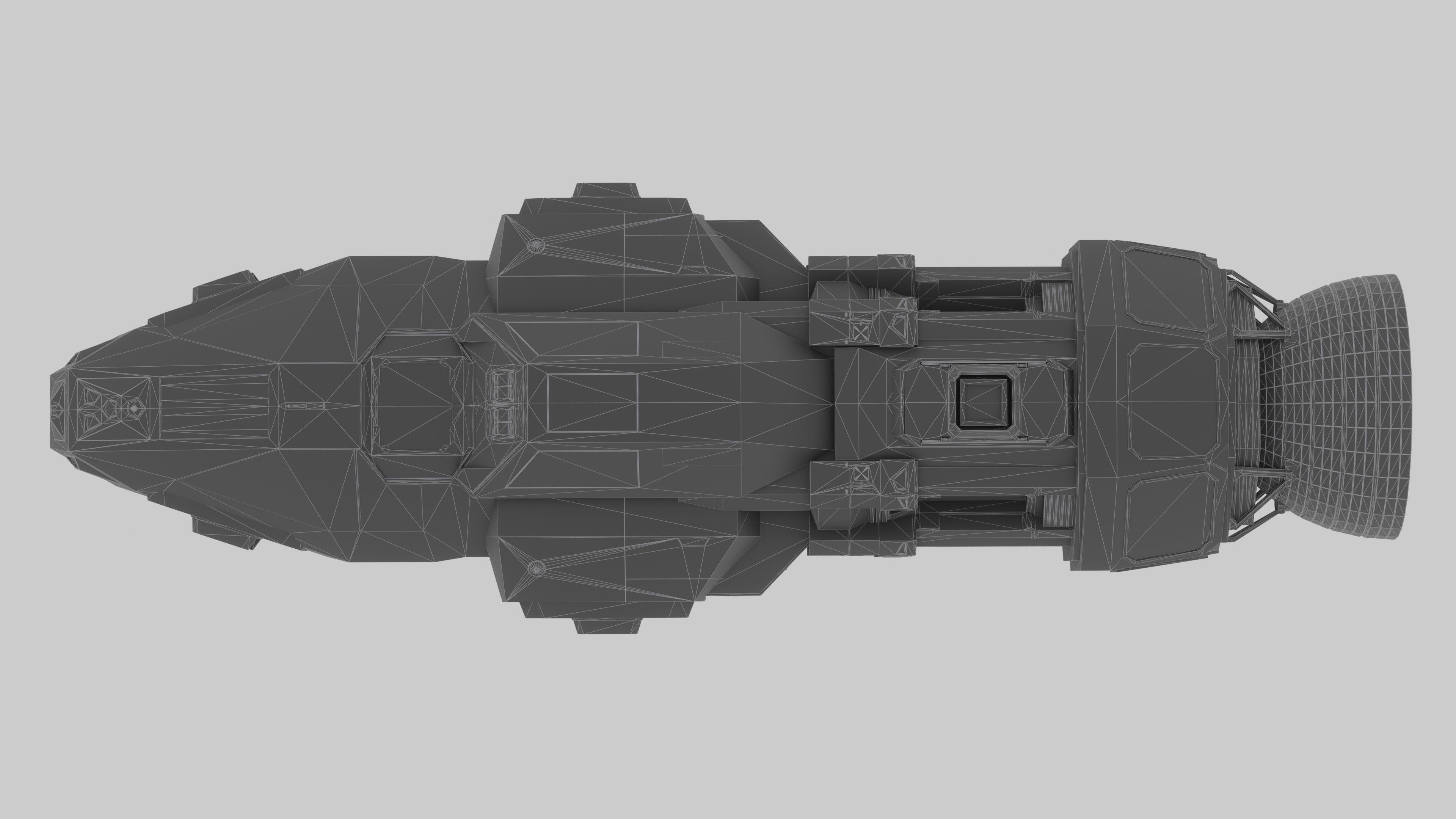 The Raven Spaceship Low-poly 3D model_18