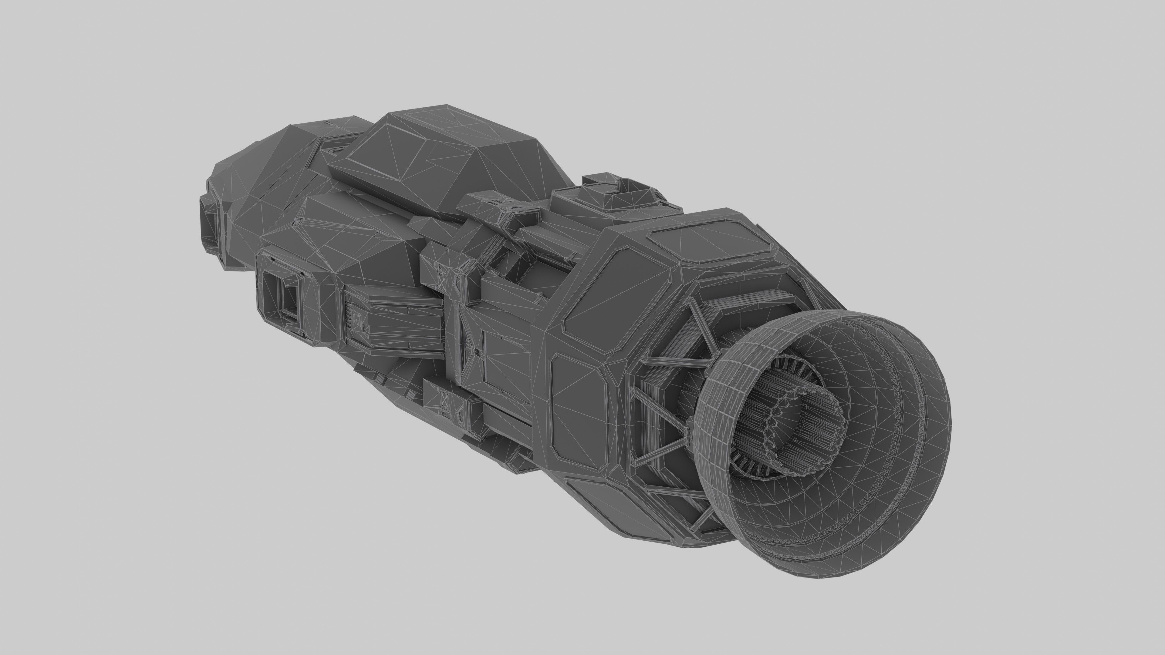 The Raven Spaceship Low-poly 3D model_15