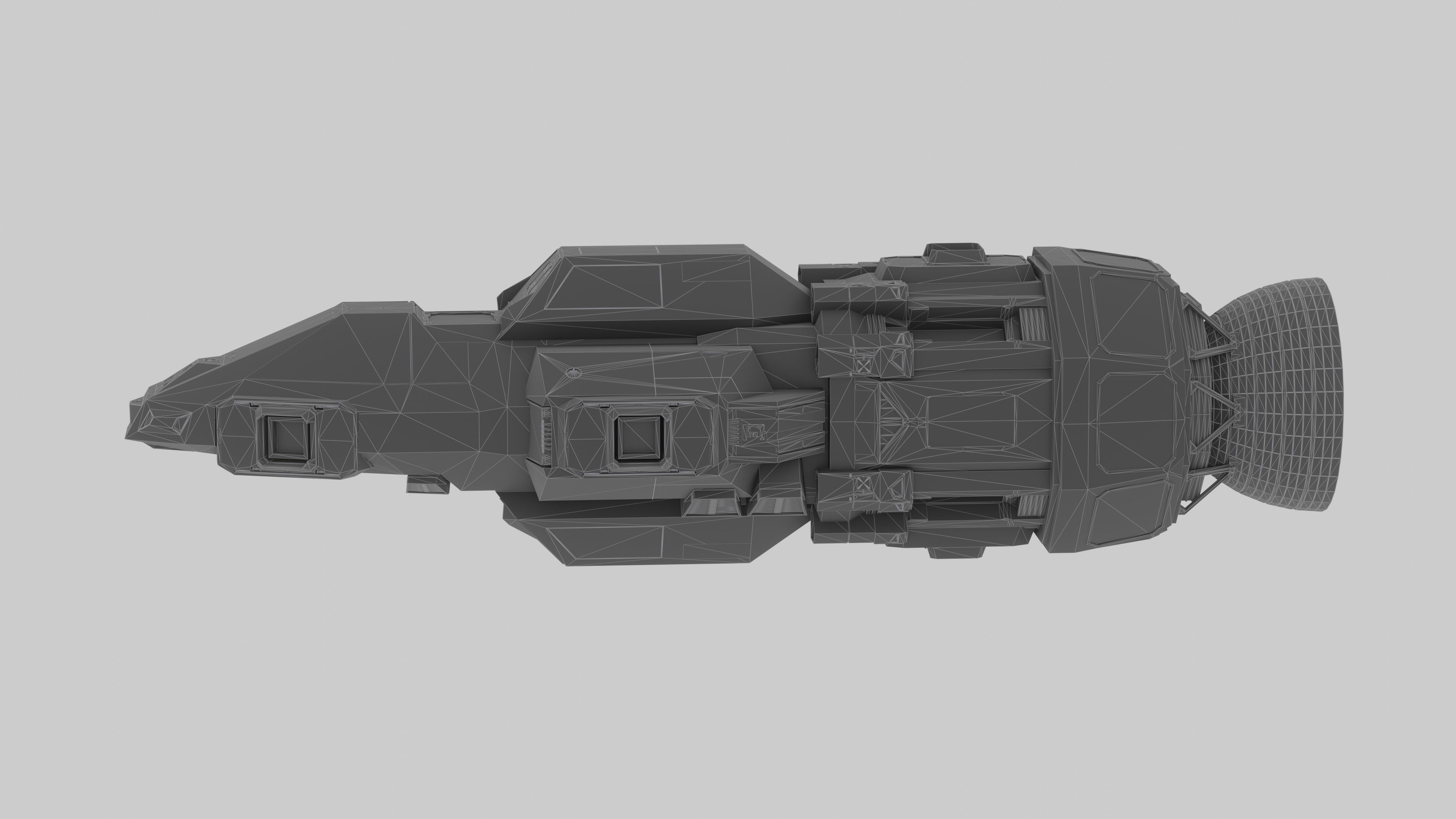 The Raven Spaceship Low-poly 3D model_17