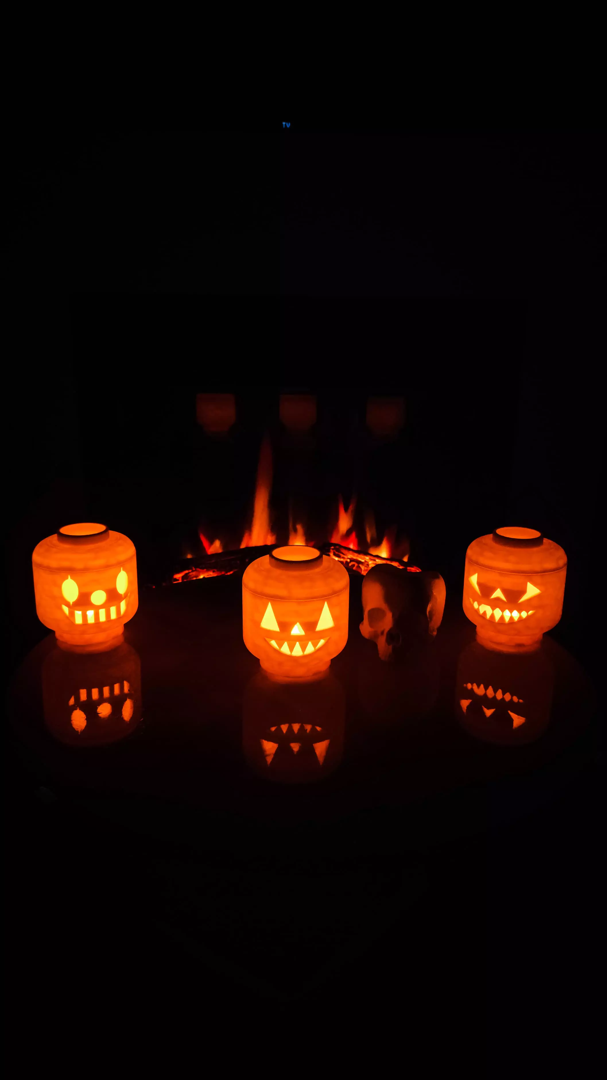 Halloween Lego Head pack led candle light lamp 3D print model_0