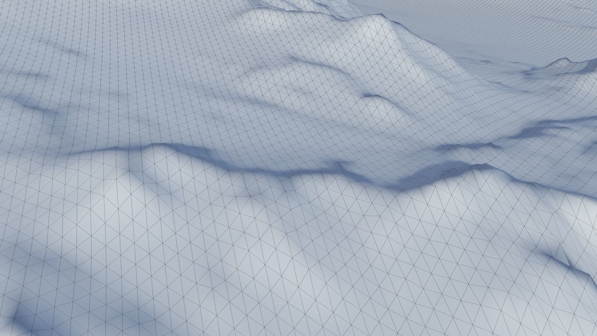 Snow landscape 01 Low-poly 3D model_7