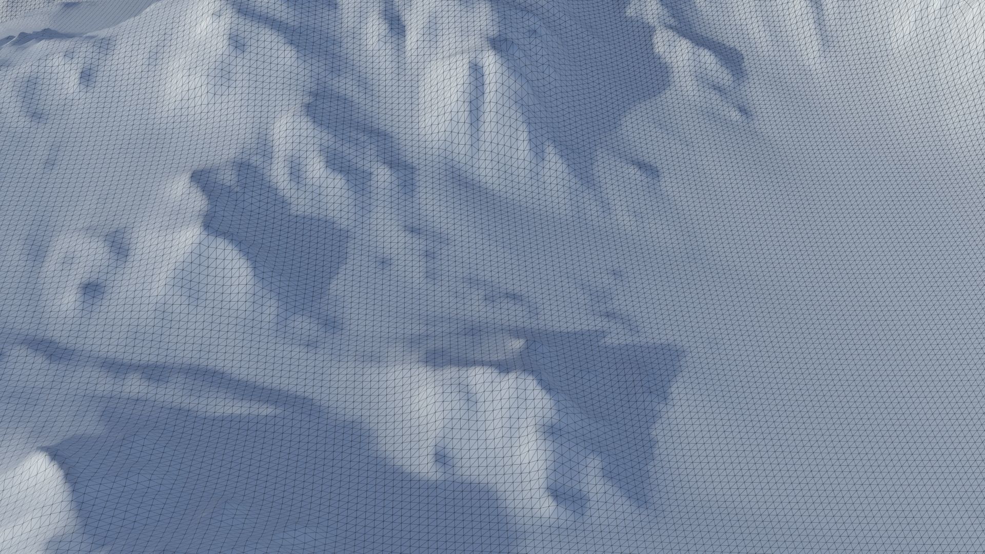 Snow landscape 01 Low-poly 3D model_6