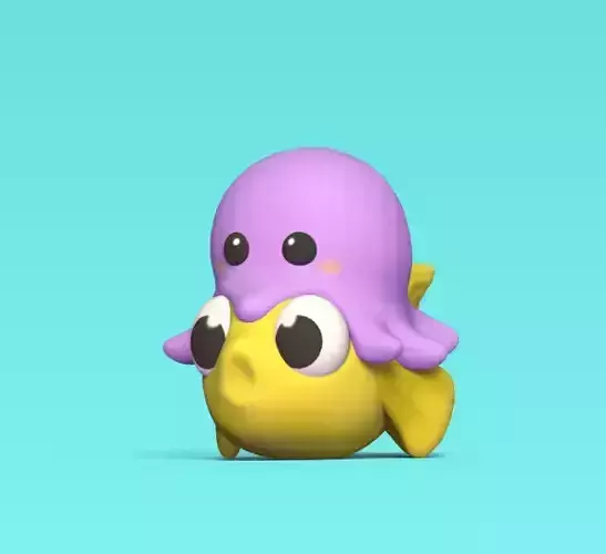 Fish Octopus Hat 3D print model