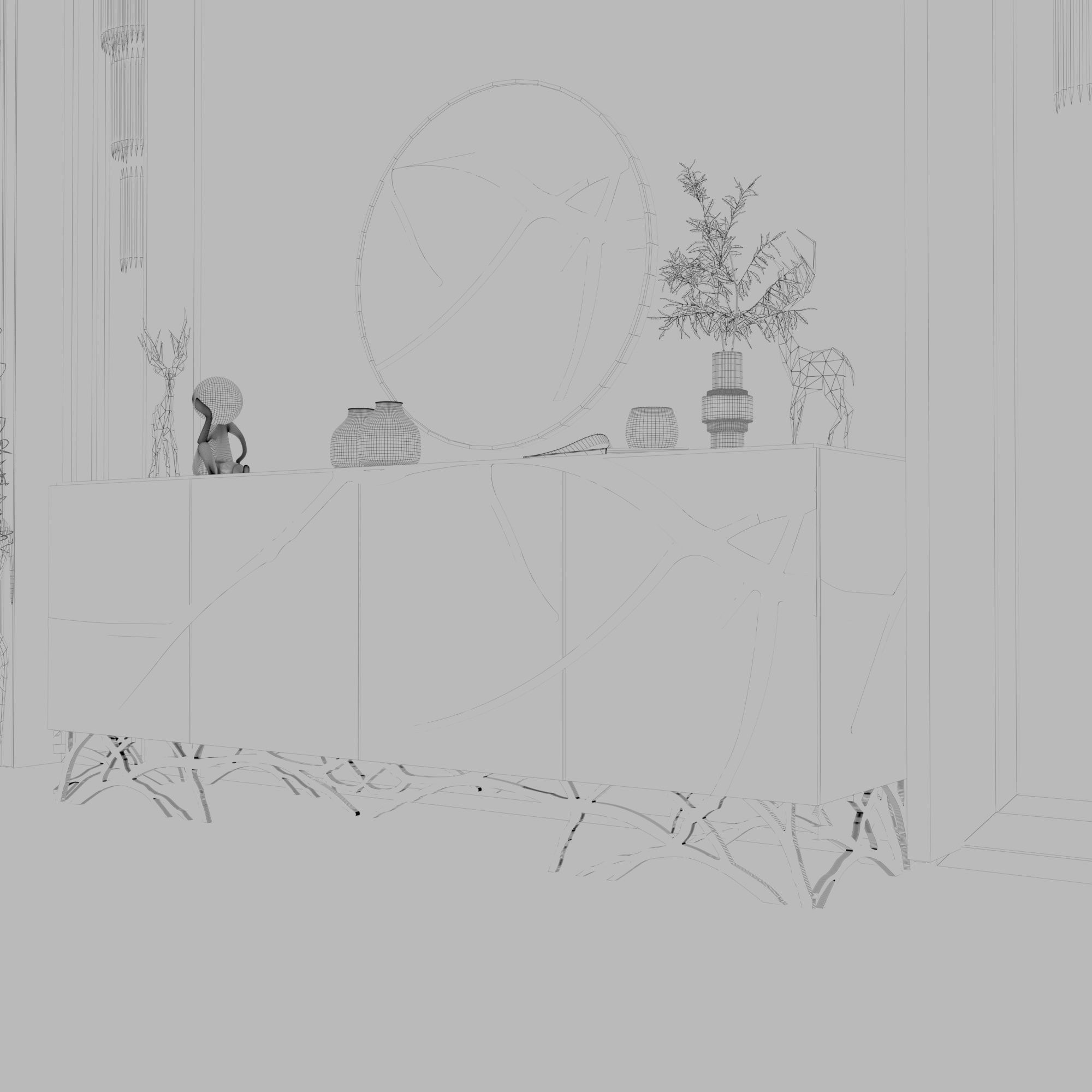 Sideboard Console 3D model_1