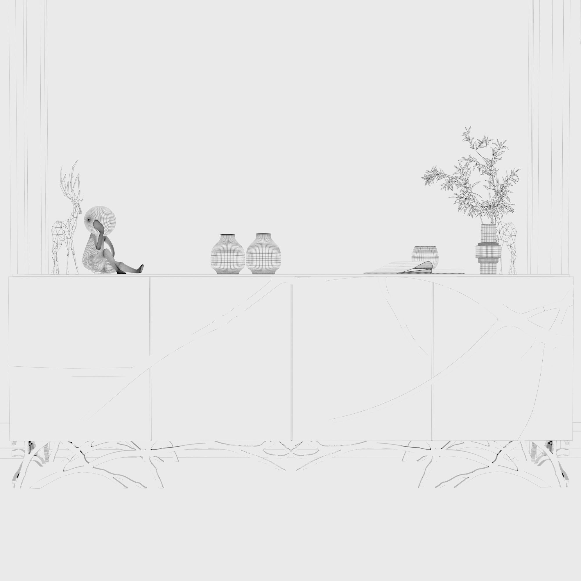Sideboard Console 3D model_4