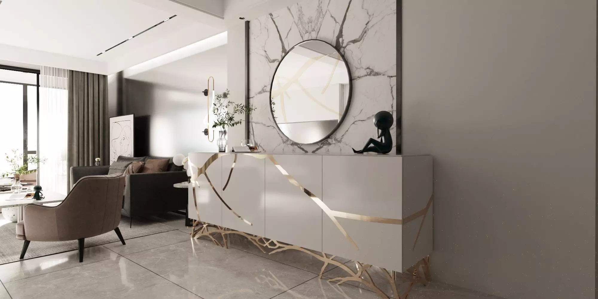 Sideboard Console 3D model_0