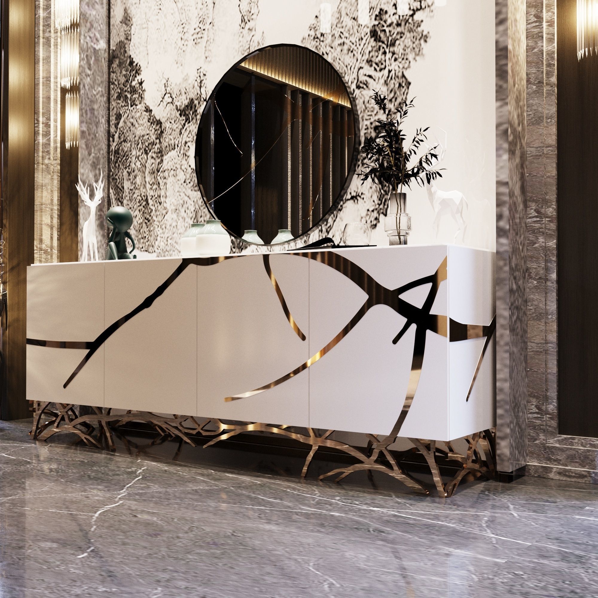 Sideboard Console 3D model_2