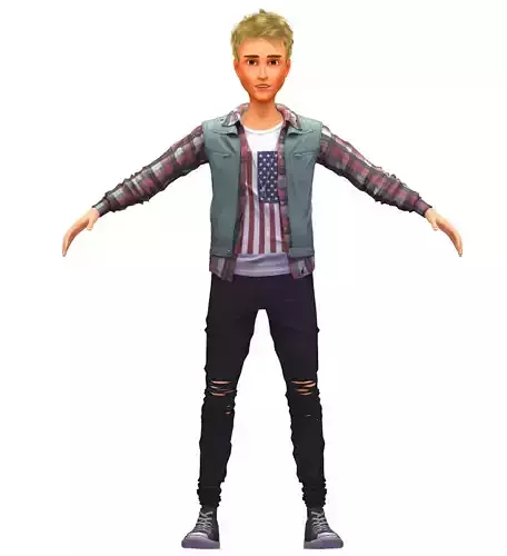 Cartoon High Poly Subdivision Avatar 014