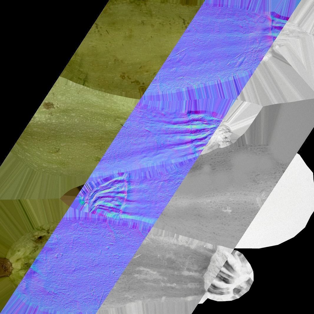 Vegetables and Fruits Bazaar Set Low-poly 3D model_58