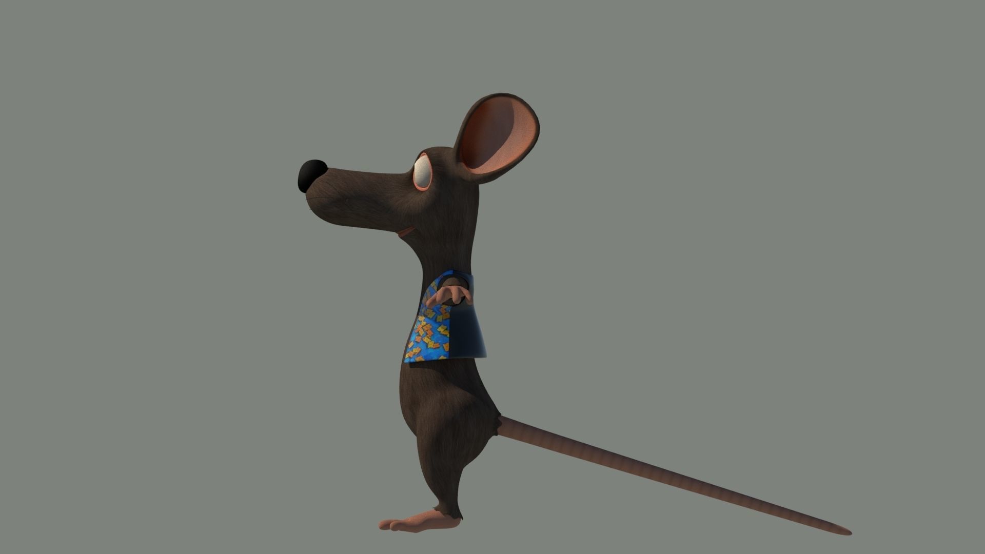 mouse in maya Low-poly 3D model_1